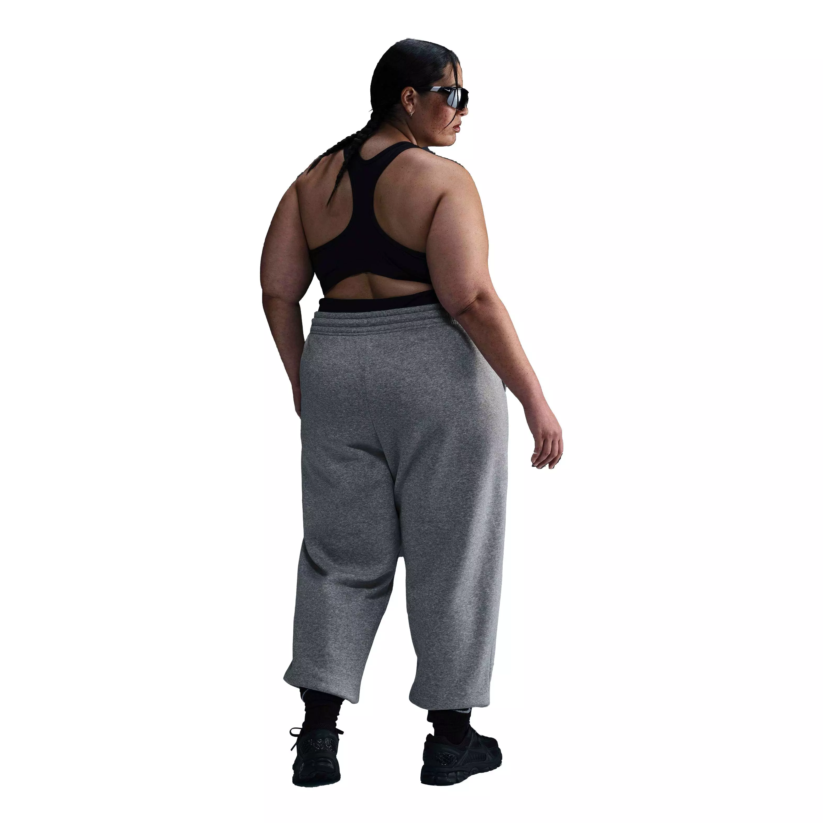 Nike Women's Sportswear Phoenix Fleece Oversized High-Waisted​ Sweatpants 2​ -Grey - GREY