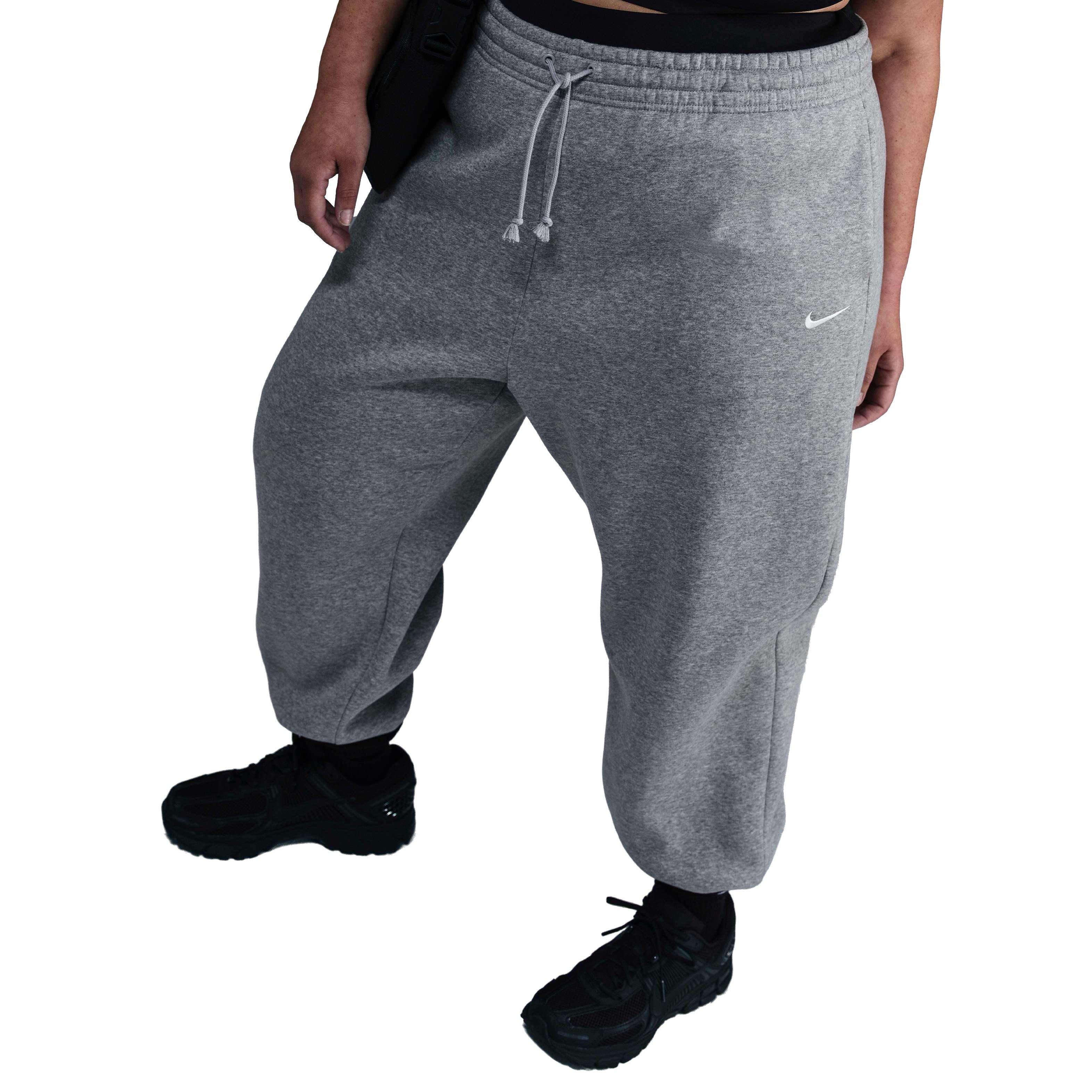 Nike Women's Sportswear Phoenix Fleece Oversized High-Waisted​ Sweatpants 2​ - Grey - GREY Thumbnail View 4