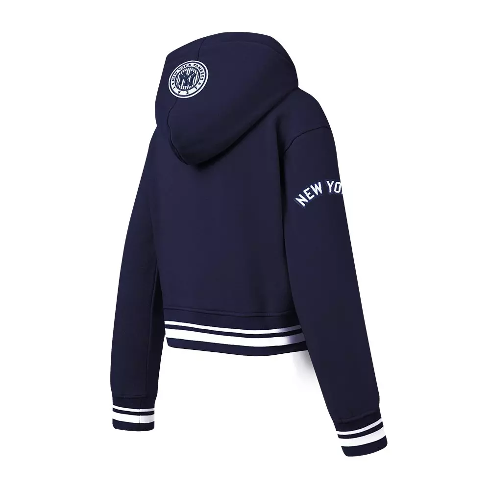 Pro Standard Big Girls' MLB New York Yankees Retro Classic Rib Fleece Po Hoodie -Navy - NAVY