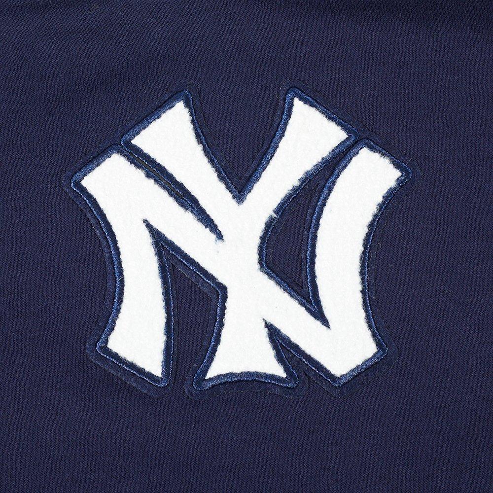 Pro Standard MLB New York Yankees Retro Classic Big Girls' Navy Rib Fleece PO Hoodie