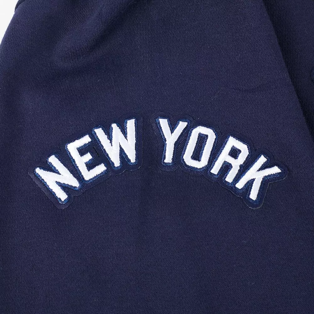 Pro Standard Big Girls' MLB New York Yankees Retro Classic Rib Fleece Pull Over Hoodie - Navy - NAVY