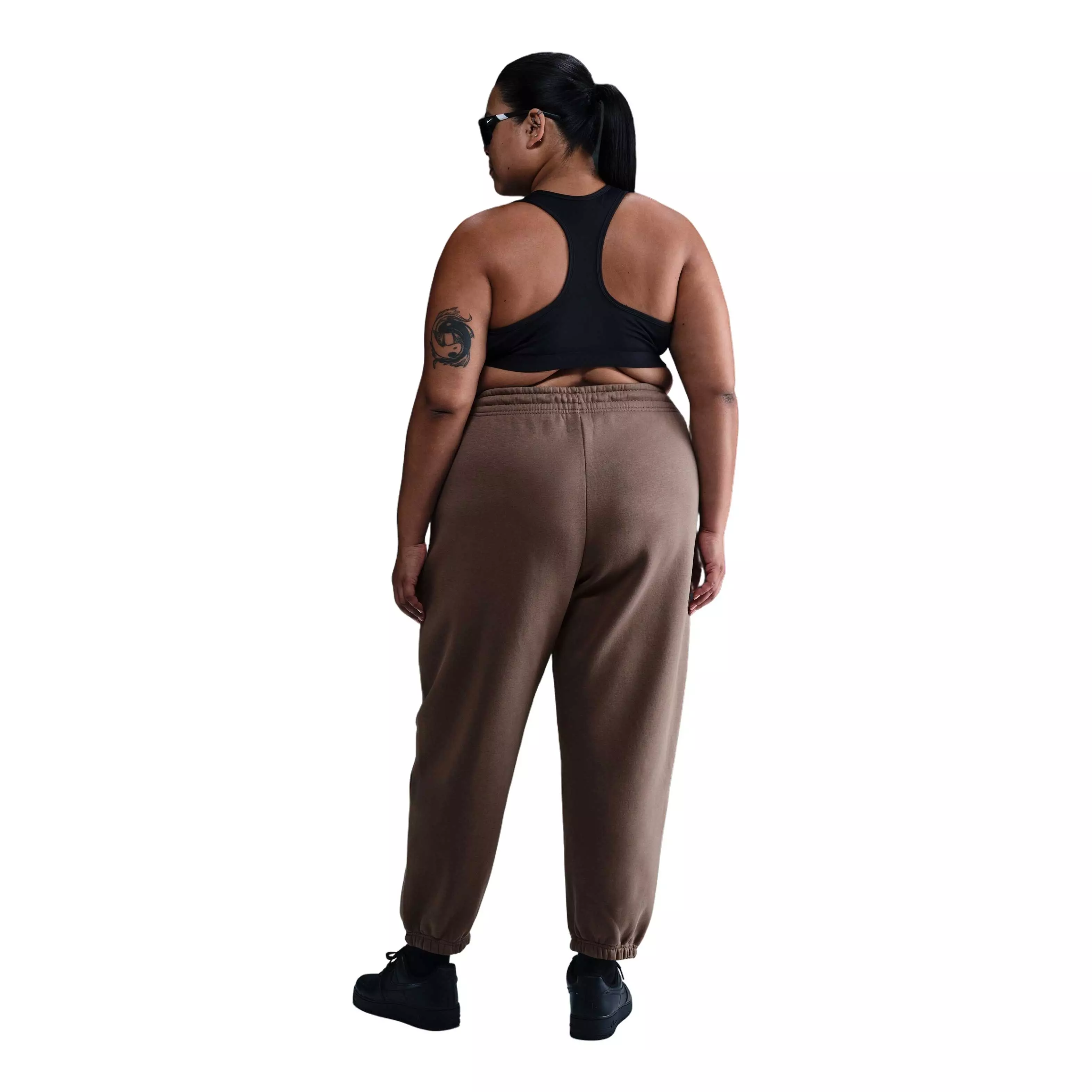 Nike Women's Sportswear Phoenix Fleece Oversized High-Waisted Sweatpants - Brown - BROWN