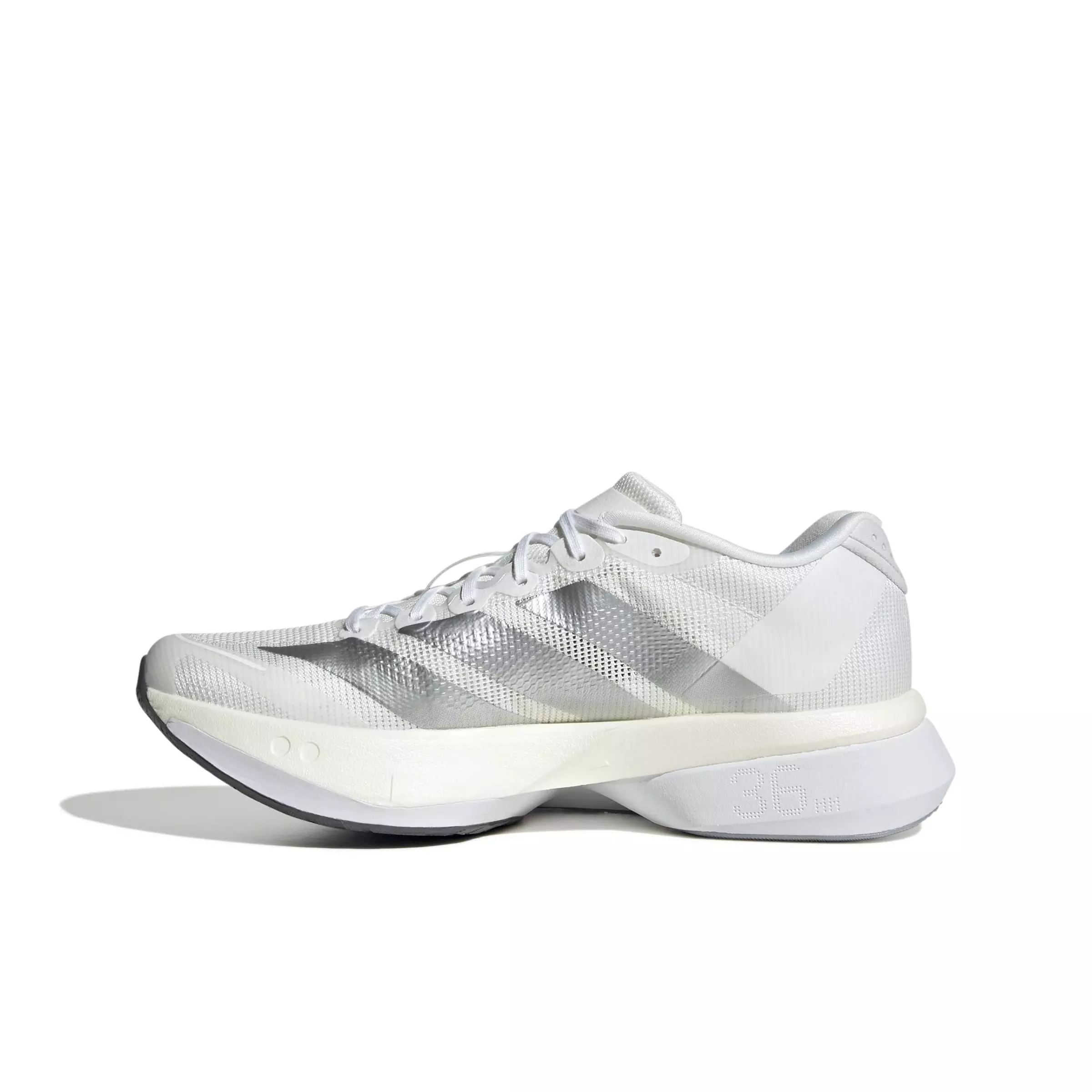adidas Adizero Boston 13 "Ftwr White/Matte Silver/Dash Grey" Women's Running Shoe - WHITE/SILVER/GREY