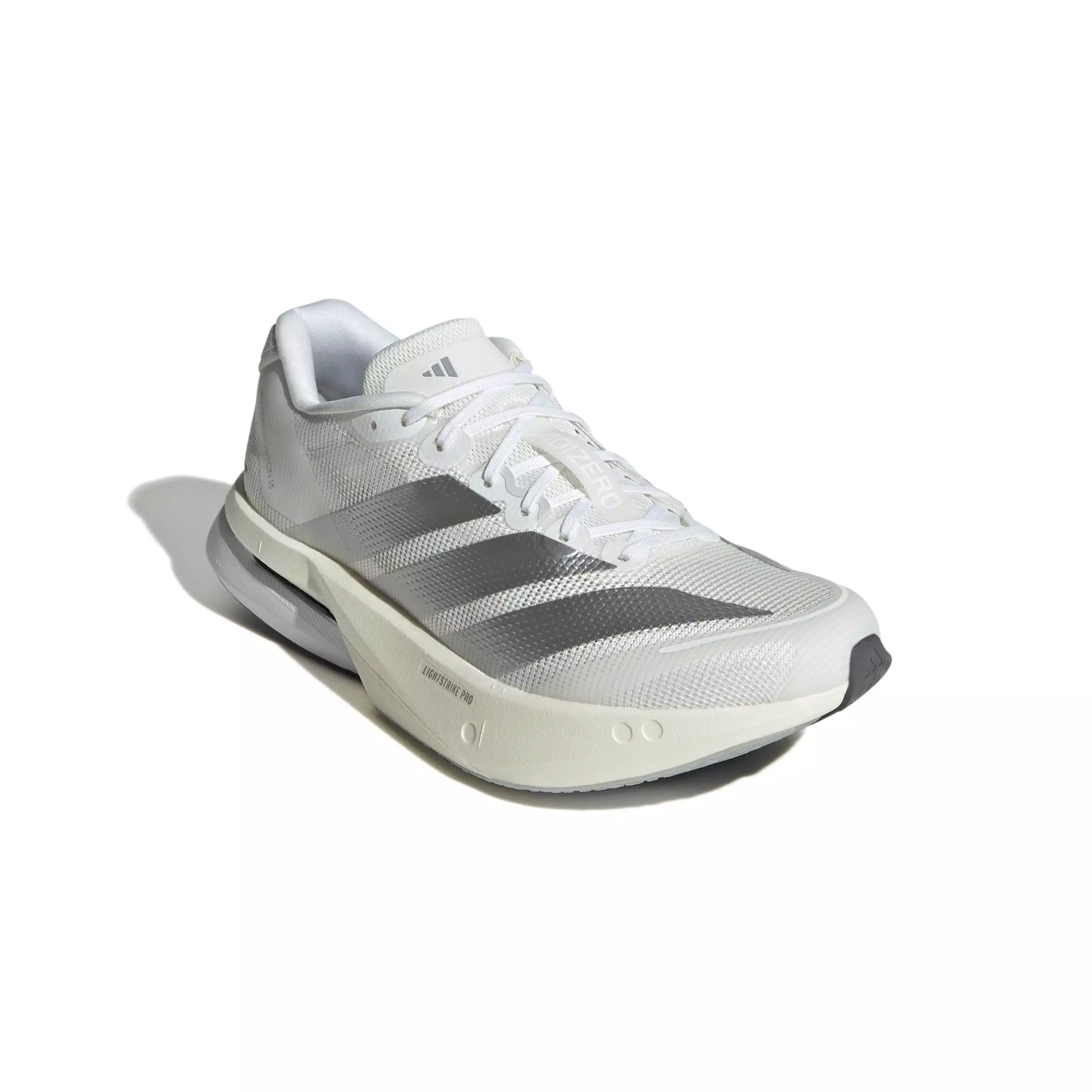adidas Adizero Boston 13 "Ftwr White/Matte Silver/Dash Grey" Women's Running Shoe - WHITE/SILVER/GREY
