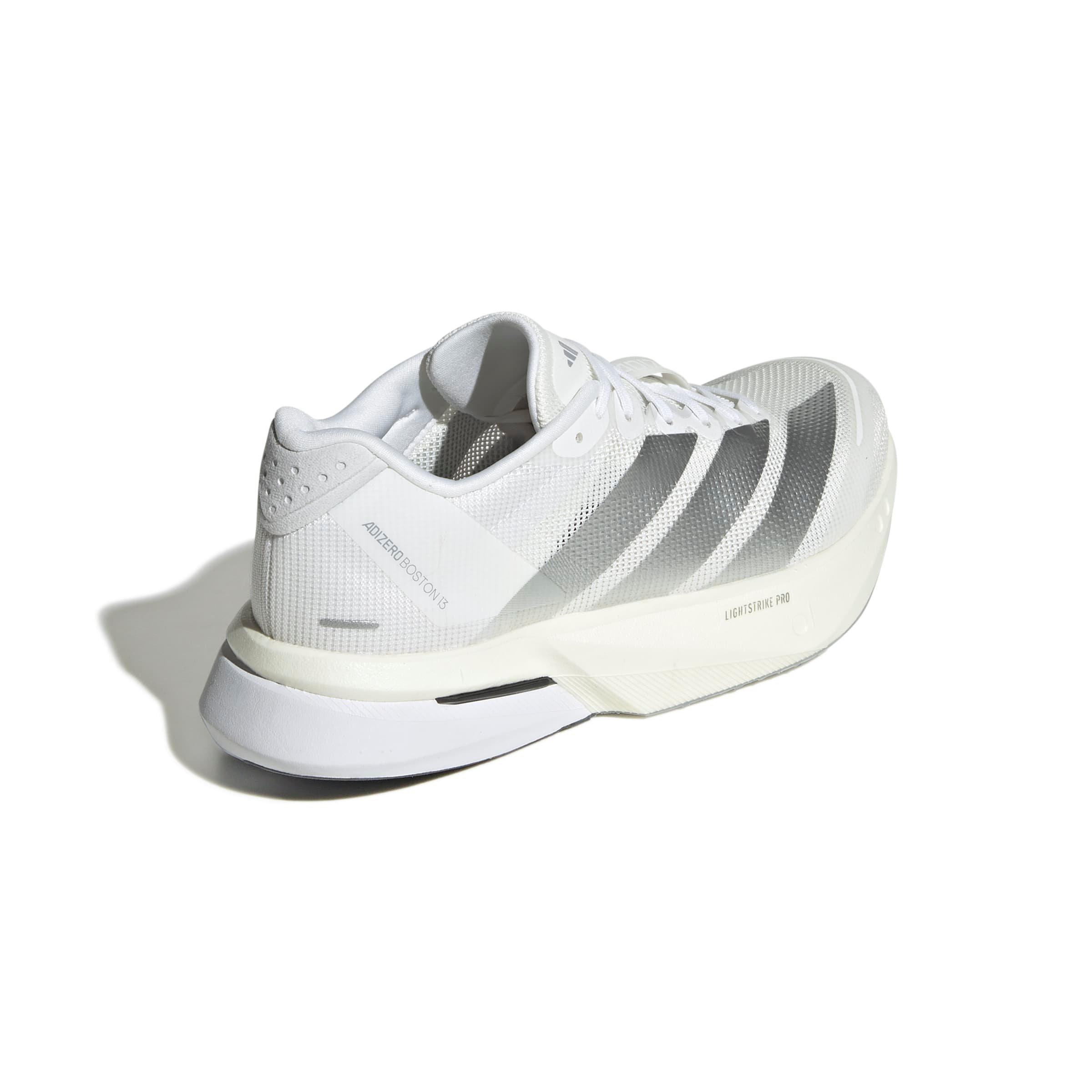 adidas Adizero Boston 13 "Ftwr White/Matte Silver/Dash Grey" Women's Running Shoe - WHITE/SILVER/GREY