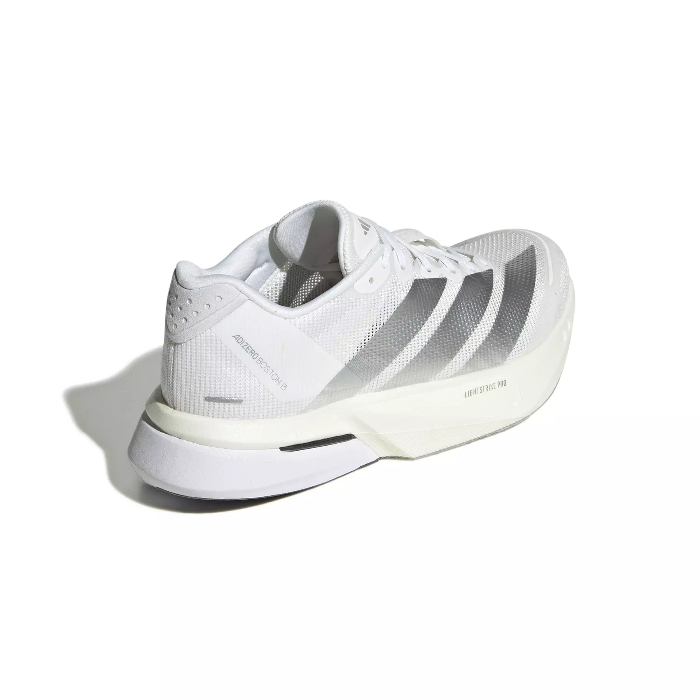 adidas Adizero Boston 13 "Ftwr White/Matte Silver/Dash Grey" Women's Running Shoe - WHITE/SILVER/GREY