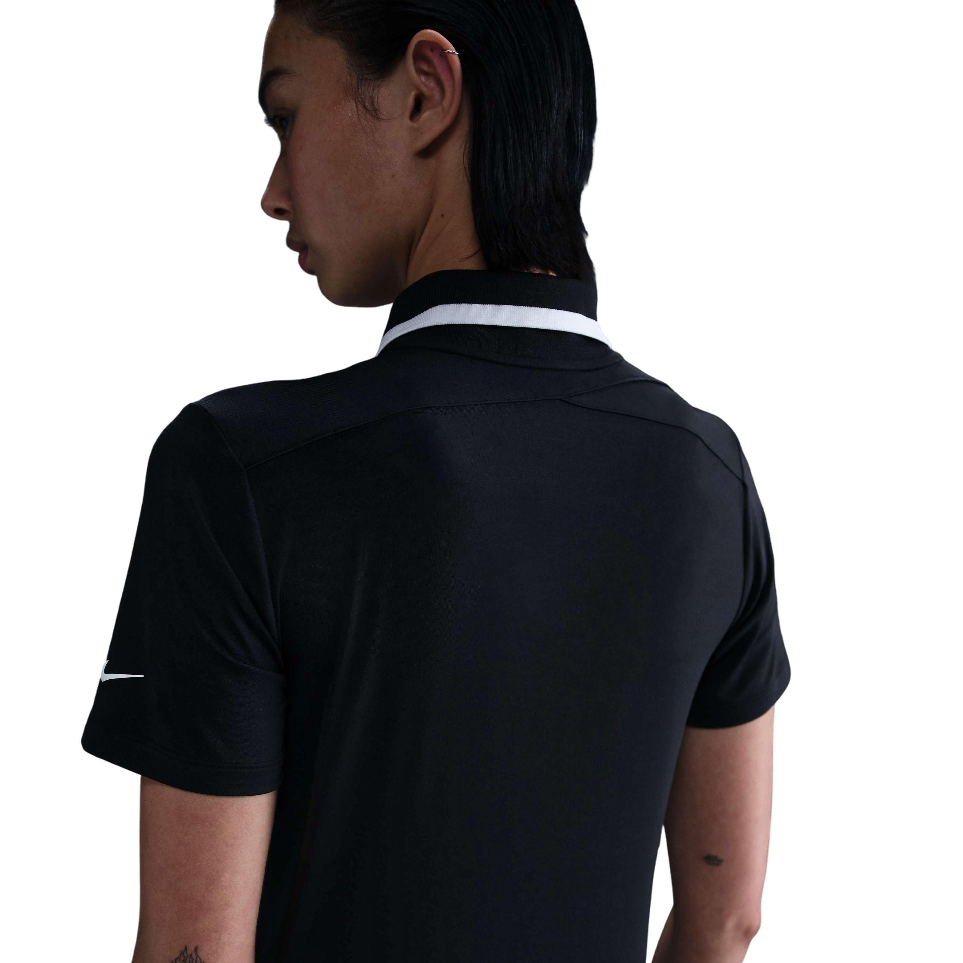 Nike Women's Dri-FIT Tour Short-Sleeve Golf Polo - Black - BLACK Thumbnail View 2