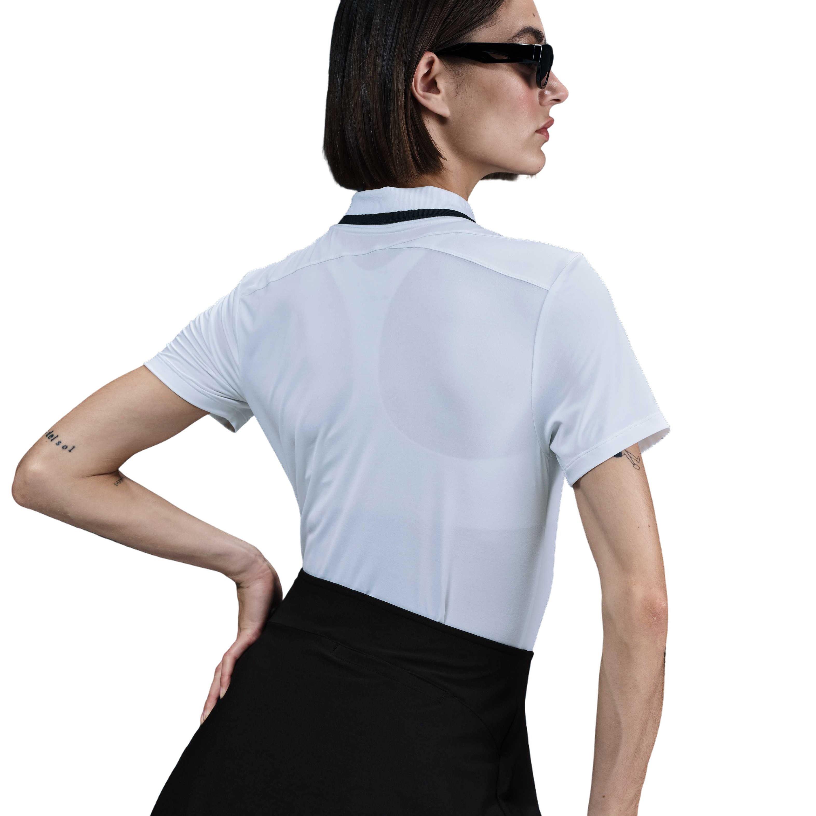 Nike Women's Dri-FIT Tour Short-Sleeve Golf Polo - White - WHITE Thumbnail View 2