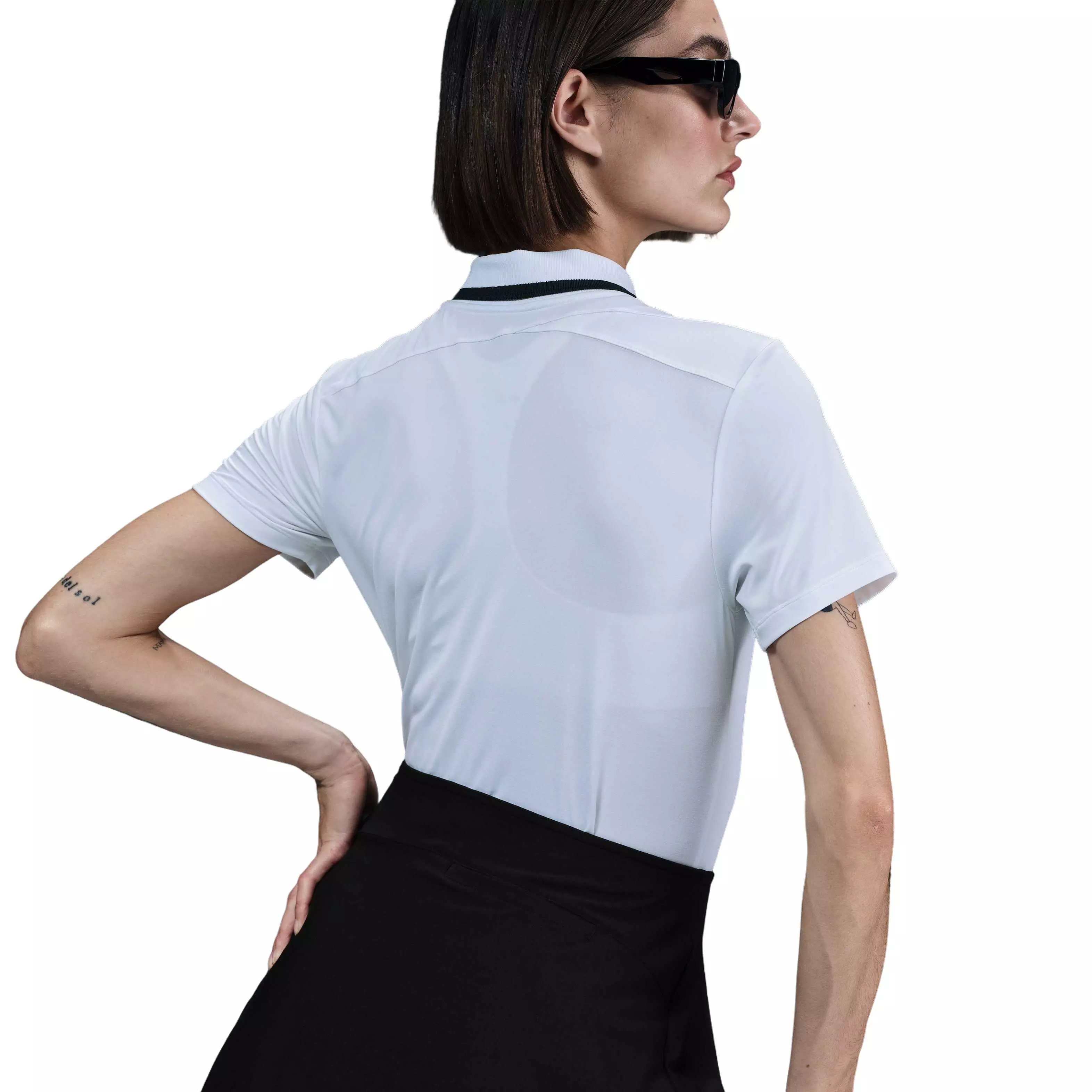 Nike Women's Dri-FIT Tour Short-Sleeve Golf Polo - White - WHITE