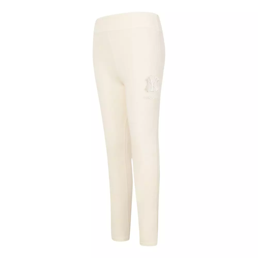 Pro Standard Big Girls' MLB New York Yankees Neutral Leggings -Cream - CREAM