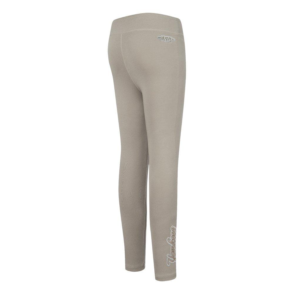 Pro Standard Big Girls' MLB New York Yankees Neutral Leggings - Khaki - KHAKI Thumbnail View 4