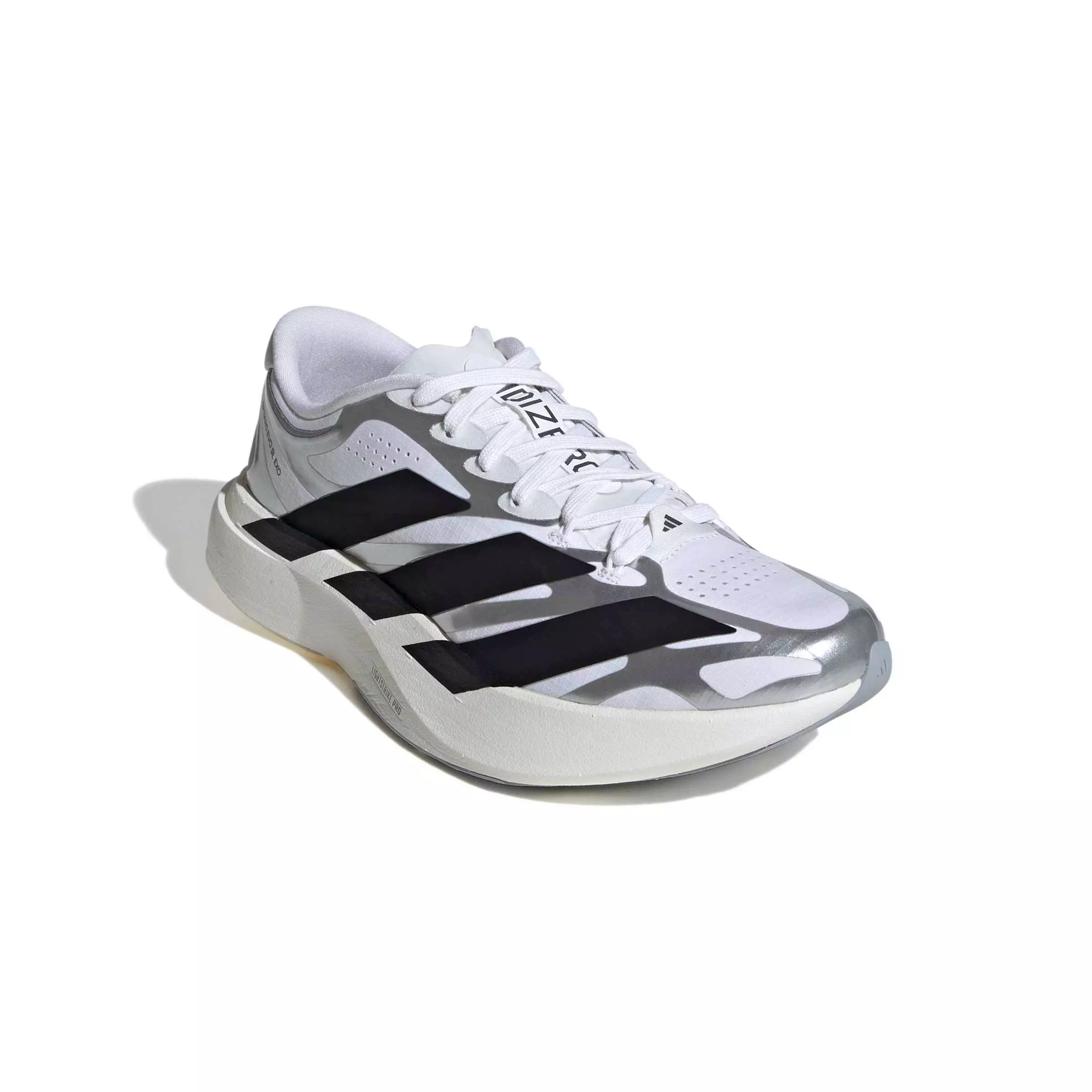 adidas Adizero EVO SL EXO "Ftwr White/Core Black/Iron Metallic" Women's Running Shoe - WHITE/BLACK/IRON
