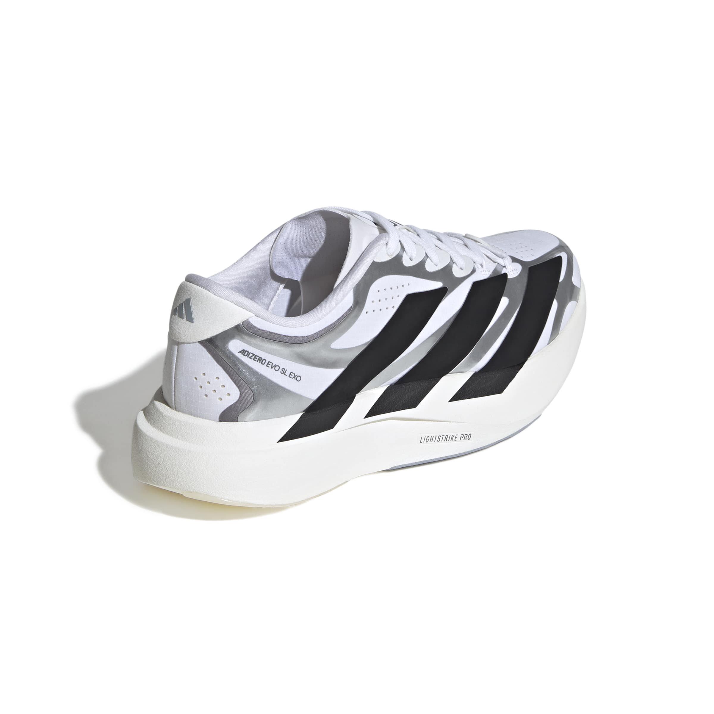 adidas Adizero EVO SL EXO "Ftwr White/Core Black/Iron Metallic" Women's Running Shoe - WHITE/BLACK/IRON
