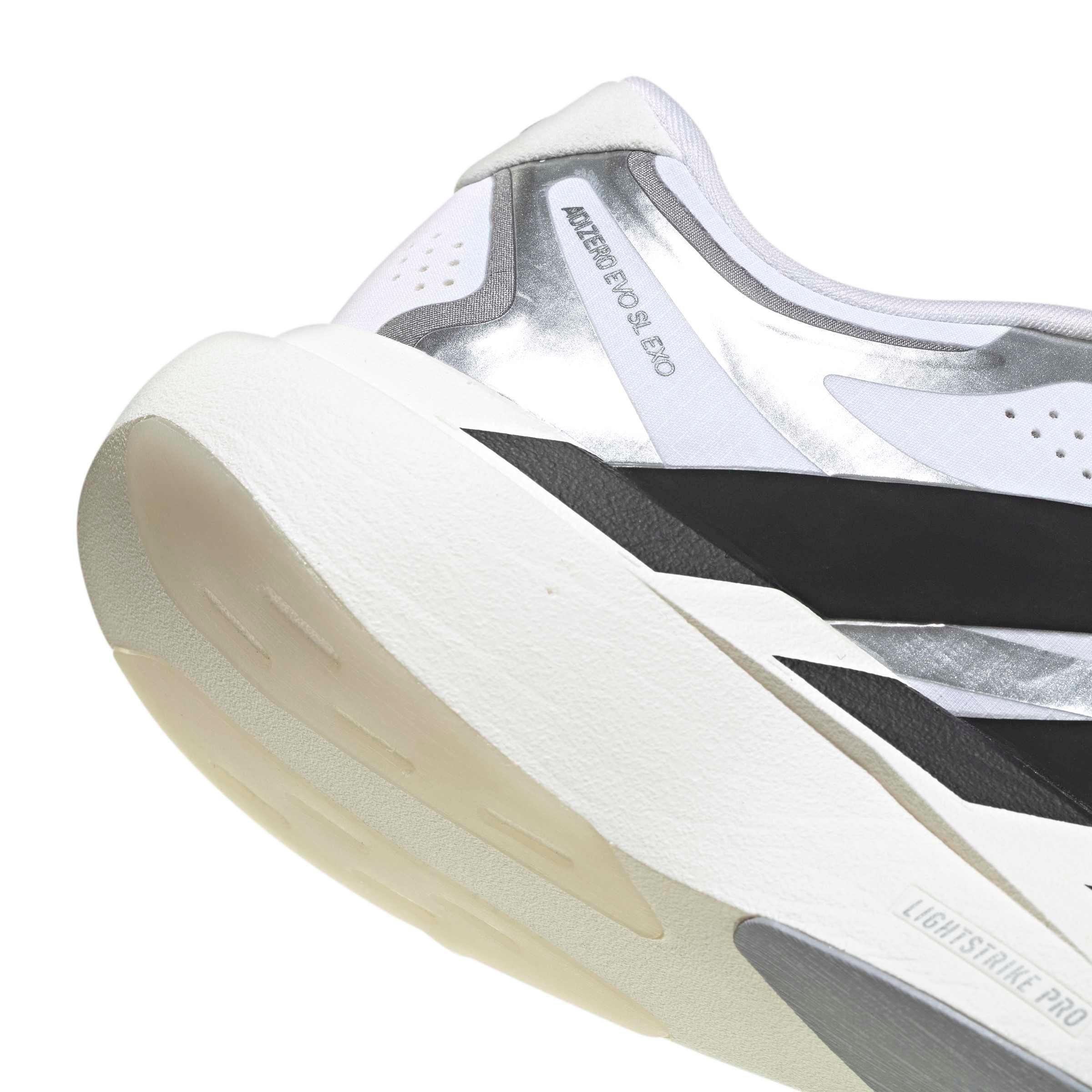 adidas Adizero EVO SL EXO "Ftwr White/Core Black/Iron Metallic" Women's Running Shoe - WHITE/BLACK/IRON