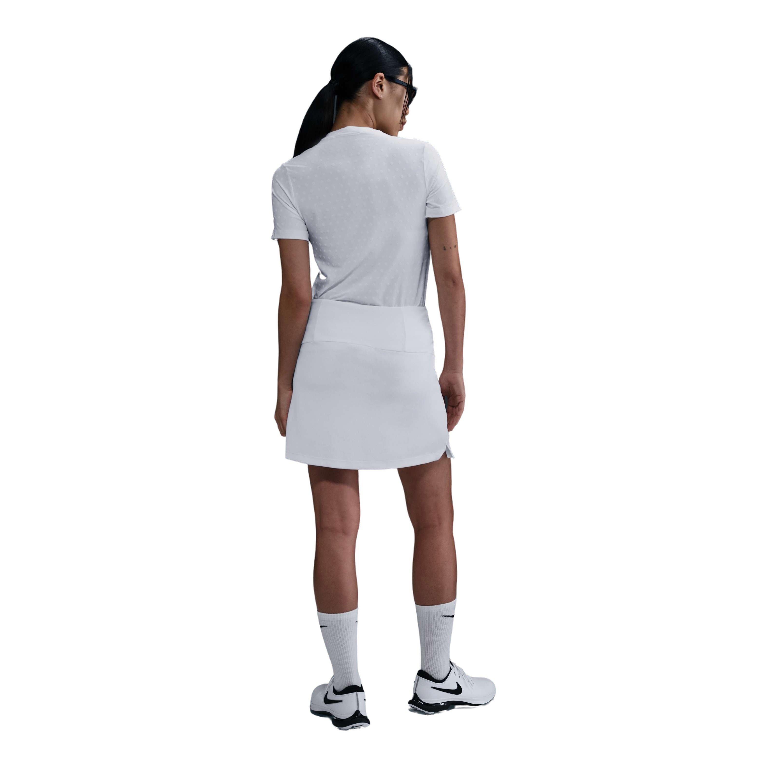Nike Women's Dri-FIT Tour Short-Sleeve Blade Jacquard AOJ Golf Polo -White - WHITE Thumbnail View 5