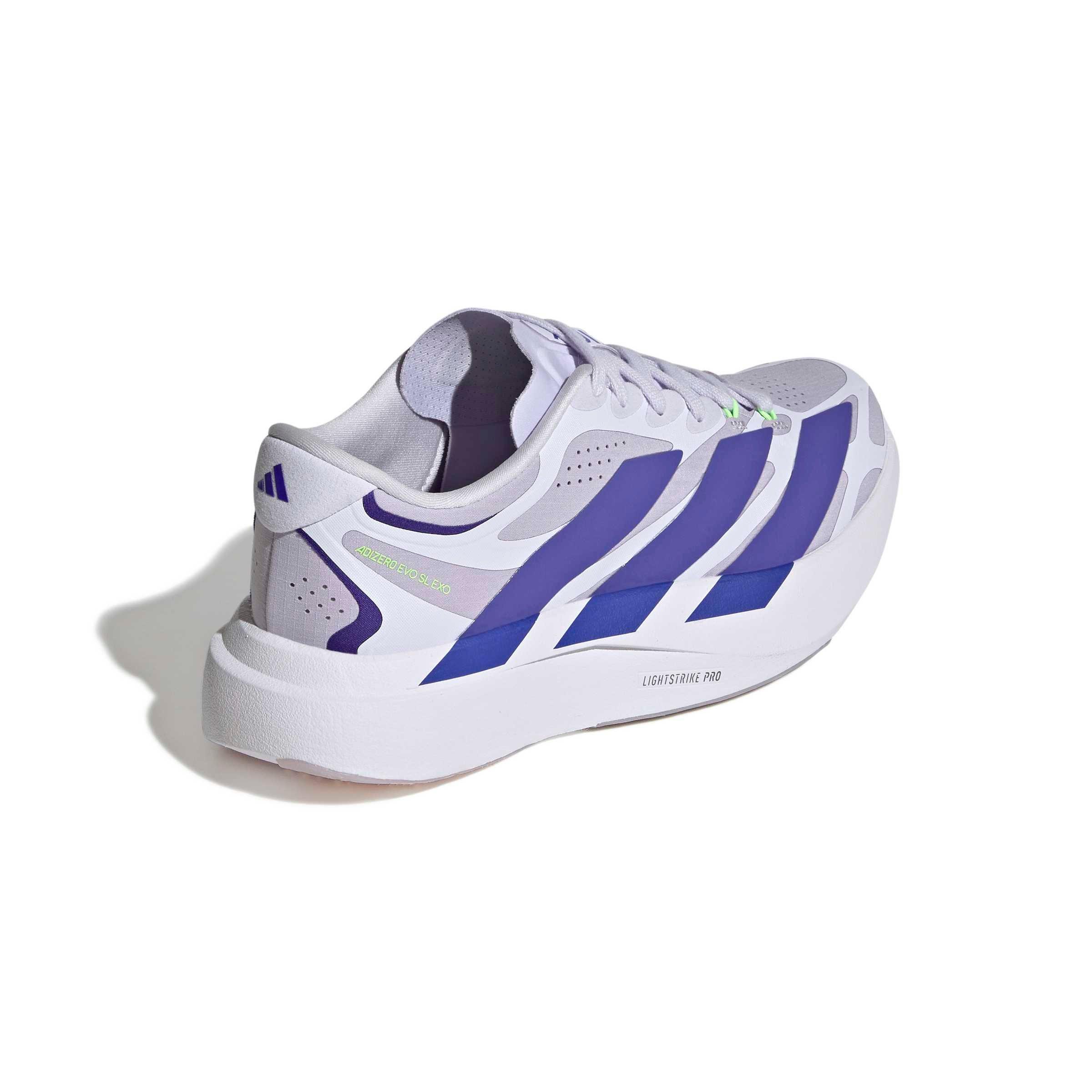 adidas Adizero EVO SL EXO "Silver Dawn/Solar Purple/Frozen Purple" Women's Running Shoe - SILVER/PURPLE/PURPLE