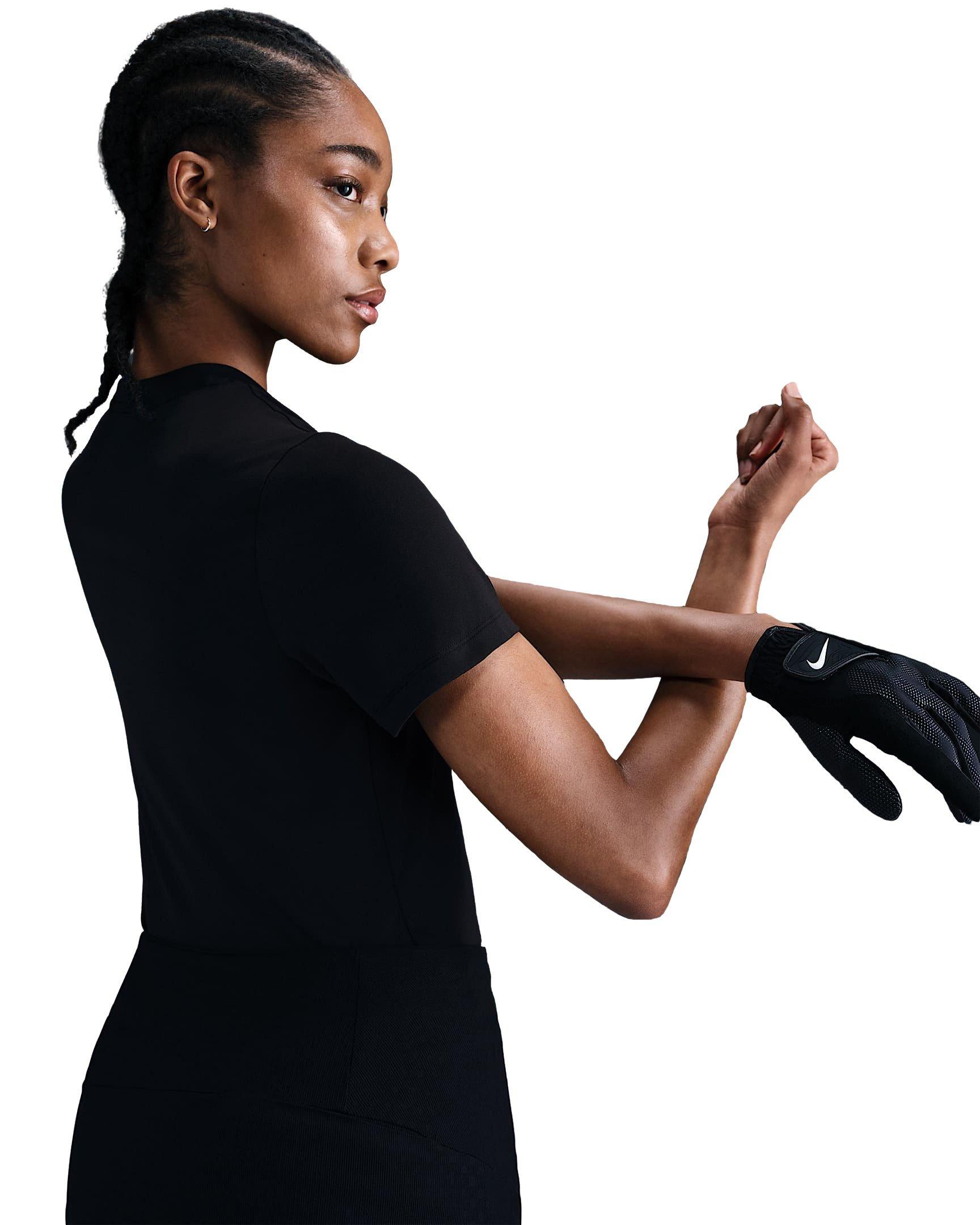 Nike Women's Tour Dri-FIT Short-Sleeve Blade Golf Polo - Black - BLACK Thumbnail View 2