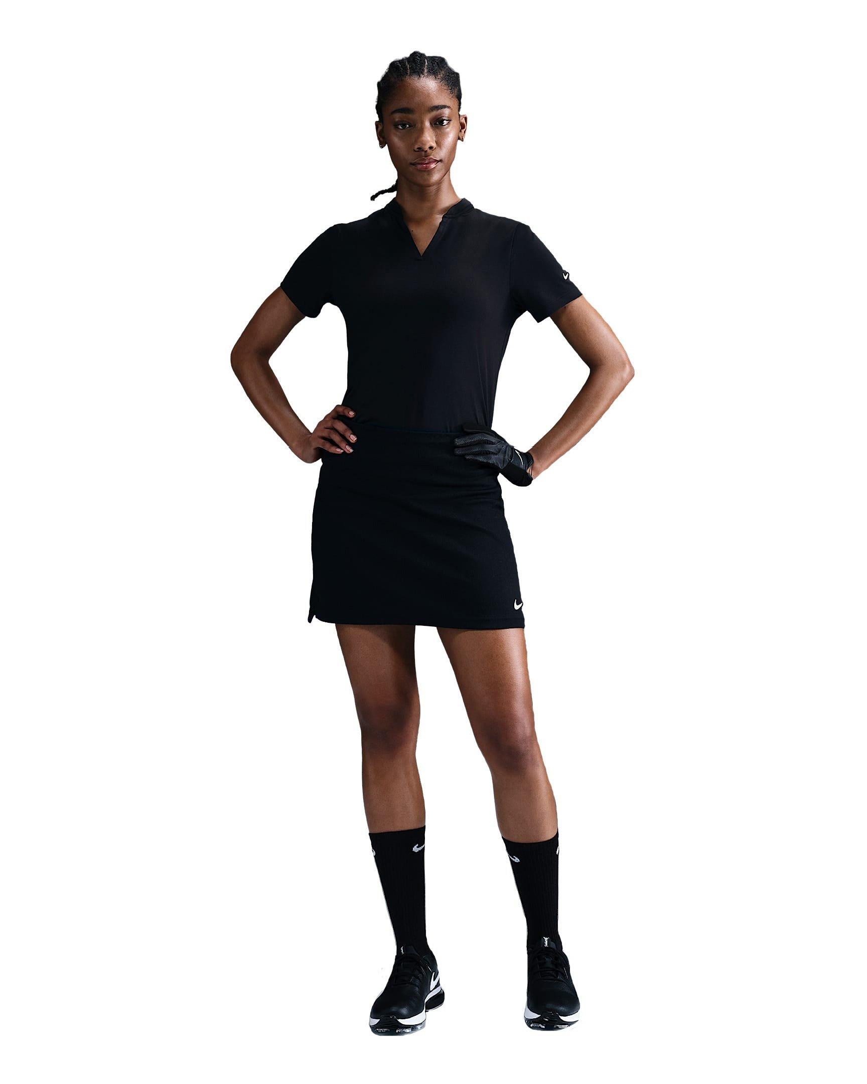 Nike Women's Tour Dri-FIT Short-Sleeve Blade Golf Polo - Black - BLACK Thumbnail View 4