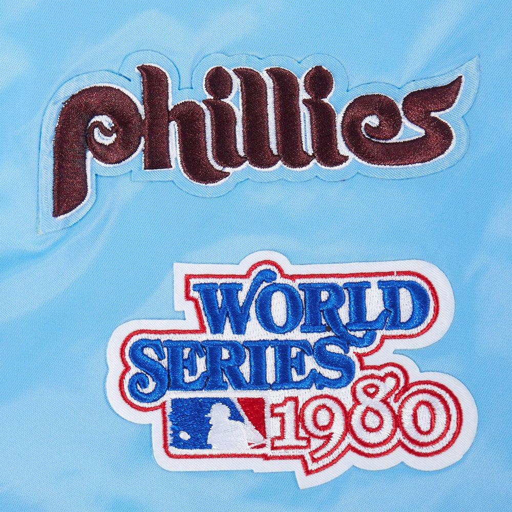 Pro Standard MLB Philadelphia Phillies Retro Classic Big Boys' Blue Rib Satin Jacket