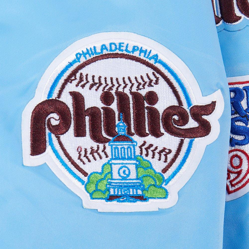 Pro Standard MLB Philadelphia Phillies Retro Classic Big Boys' Blue Rib Satin Jacket