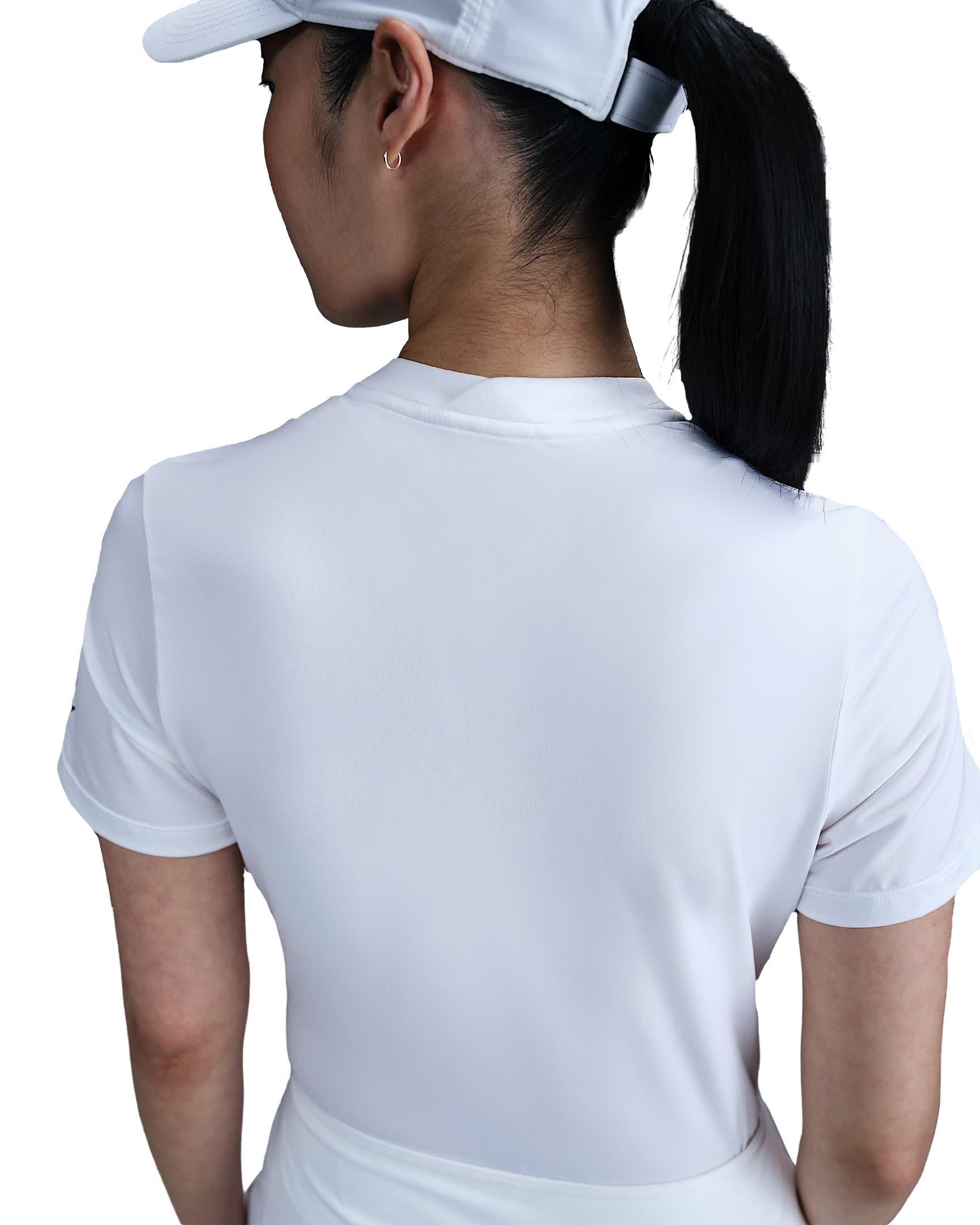 Nike Women's Tour Dri-FIT Short-Sleeve Blade Golf Polo - White - WHITE Thumbnail View 2