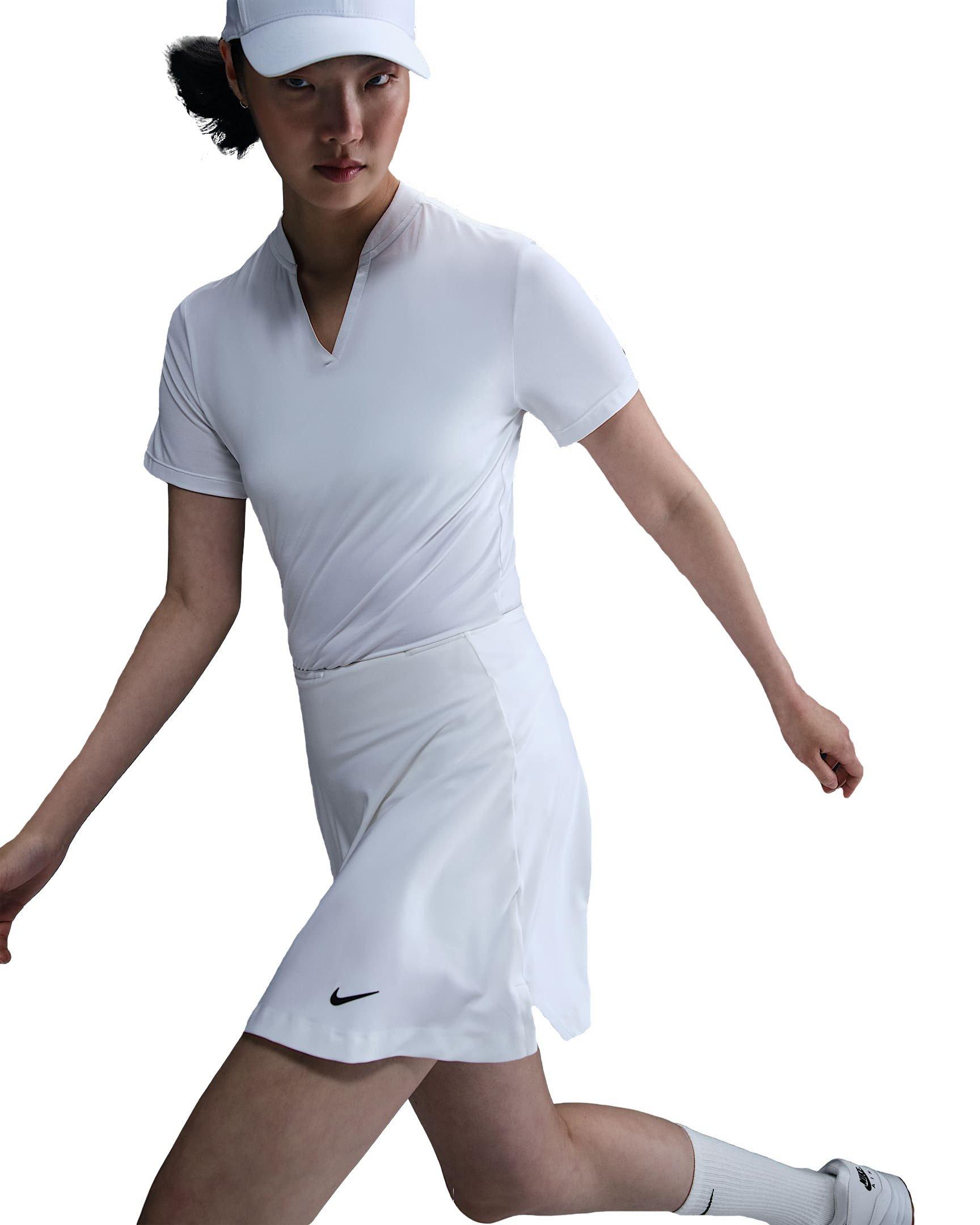 Nike Women's Tour Dri-FIT Short-Sleeve Blade Golf Polo - White - WHITE Thumbnail View 3