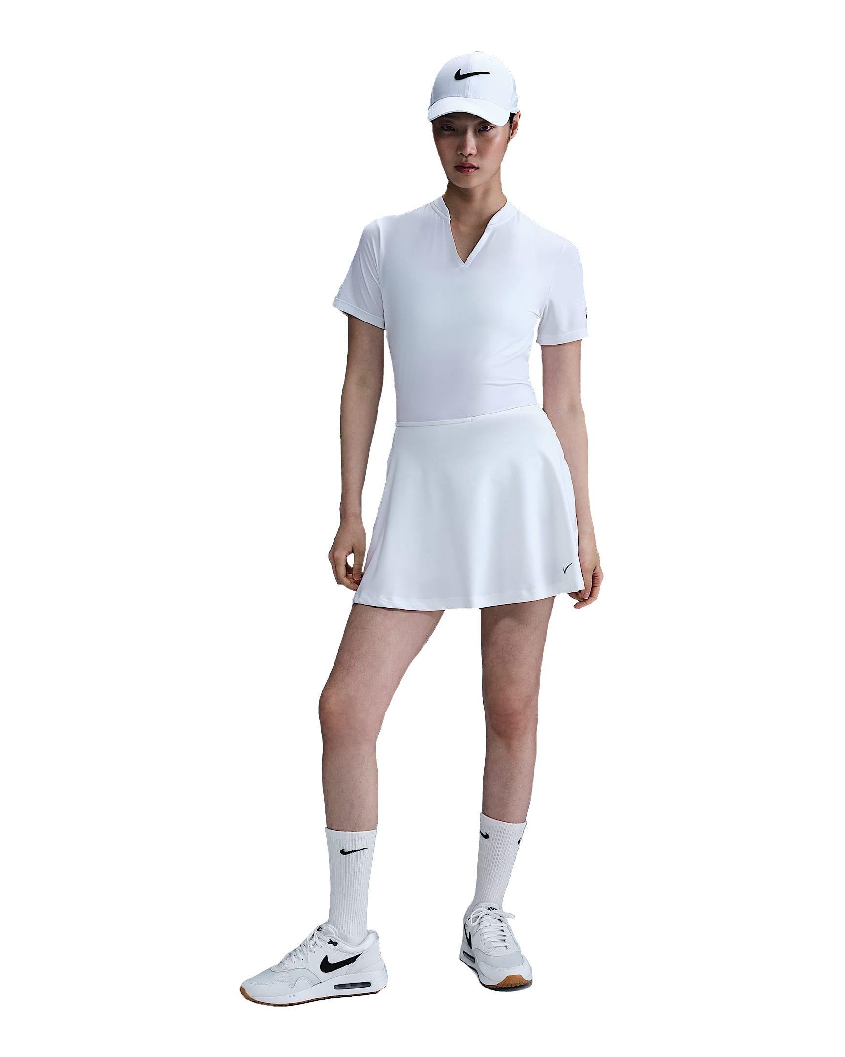Nike Women's Tour Dri-FIT Short-Sleeve Blade Golf Polo - White - WHITE Thumbnail View 4