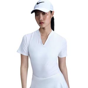 Nike Women's Tour Dri-FIT Short-Sleeve Blade Golf Polo - White