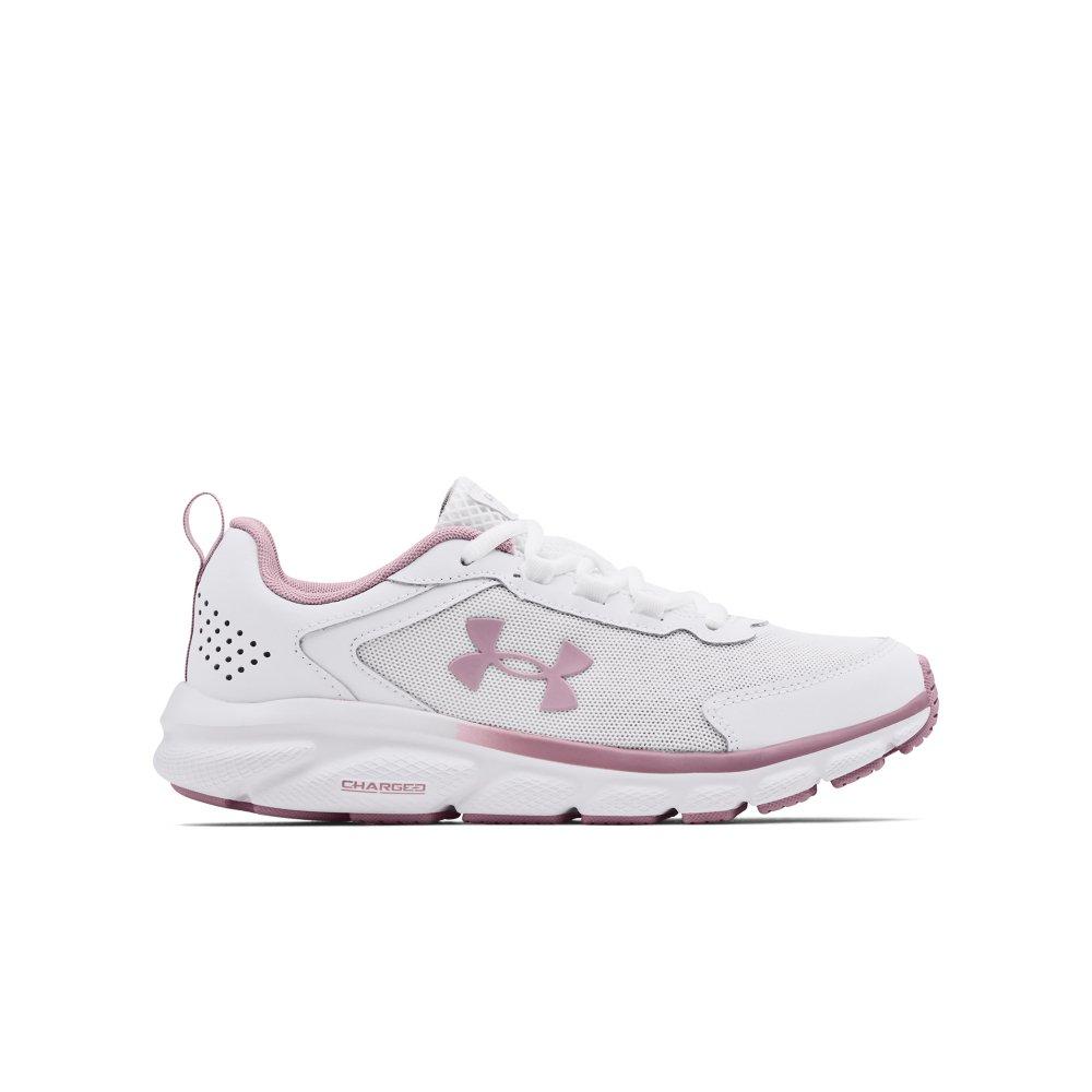 Under Armour Charged Assert 9 "White/Pink" Women's Running Shoe - WHITE/PINK Thumbnail View 1