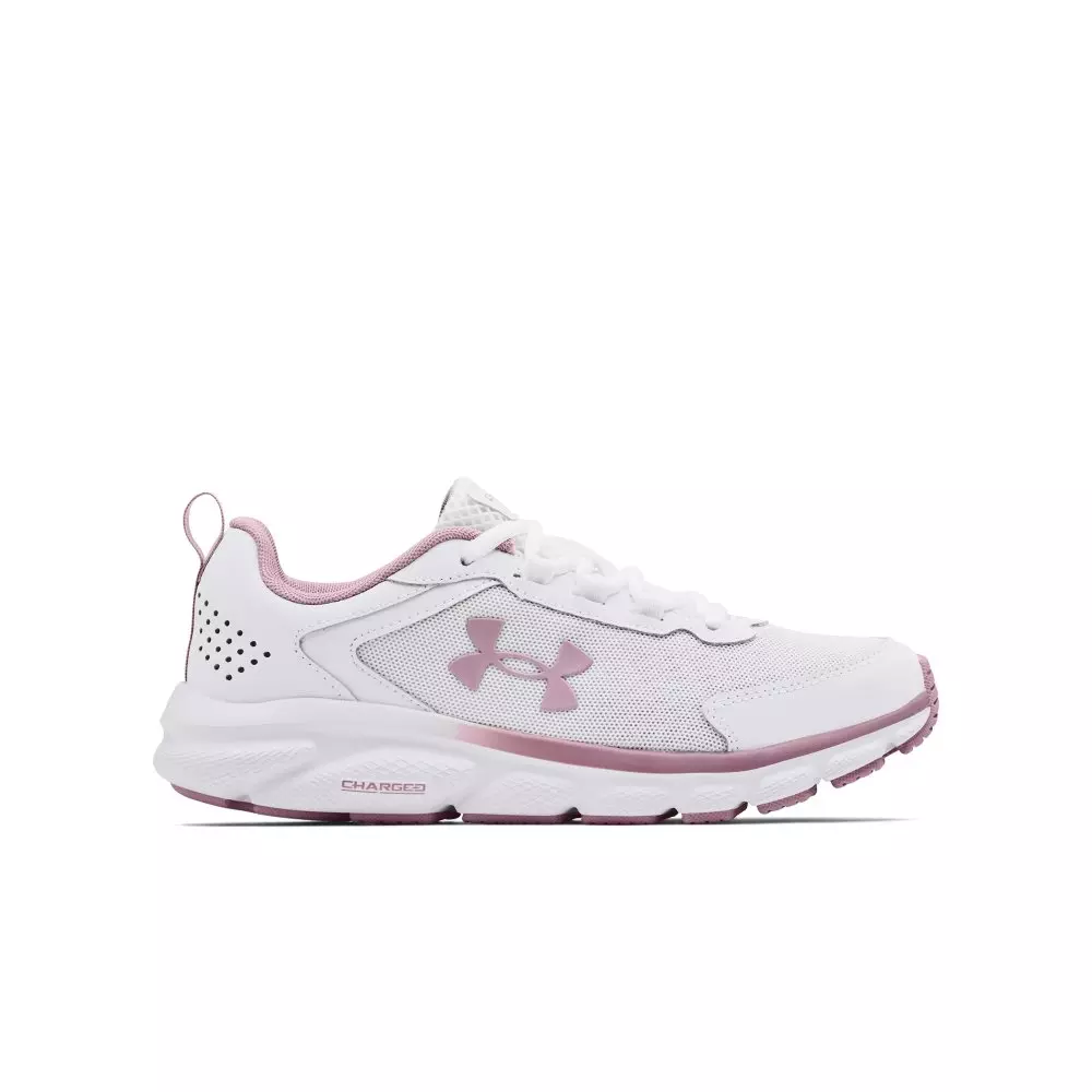 Under Armour Charged Assert 9 White/Pink Women's Running Shoe - Hibbett