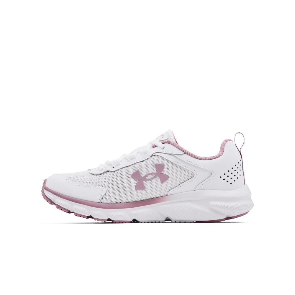 Under Armour Charged Assert 9 "White/Pink" Women's Running Shoe - WHITE/PINK Thumbnail View 2