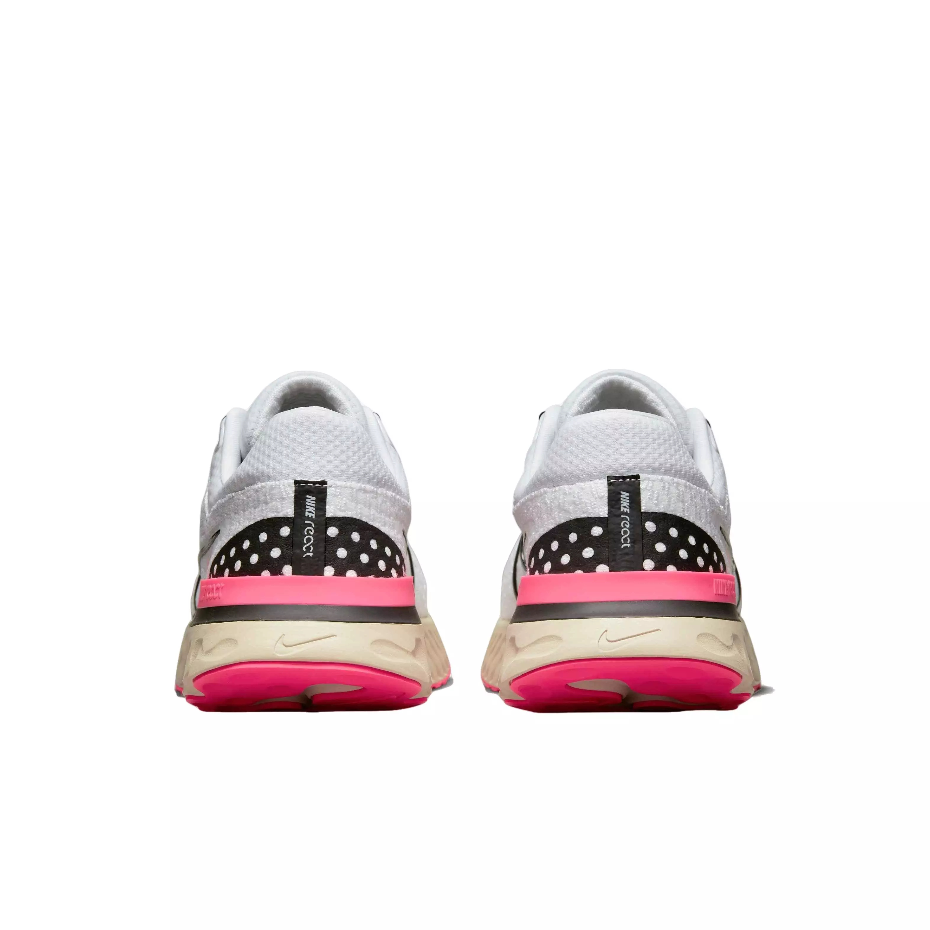Nike React Infinity  3 "White/Black/Pearl White/Hyper Pink" Men's Running Shoe - WHITE/BLACK/WHITE/PINK