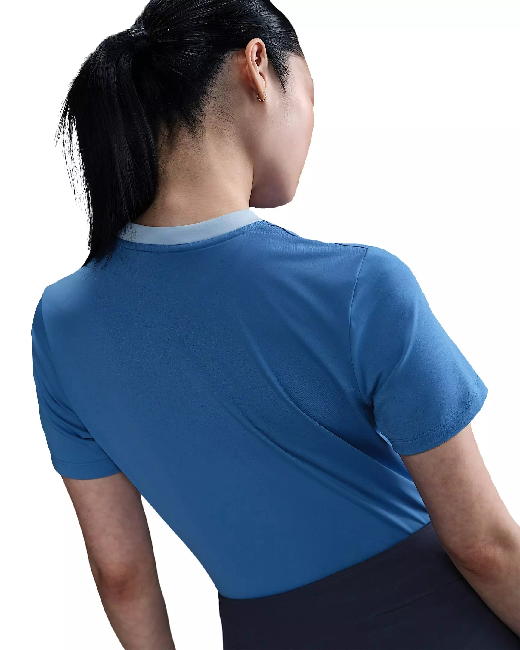 Nike Women's Tour Dri-FIT Short-Sleeve Blade Golf Polo - Blue - BLUE