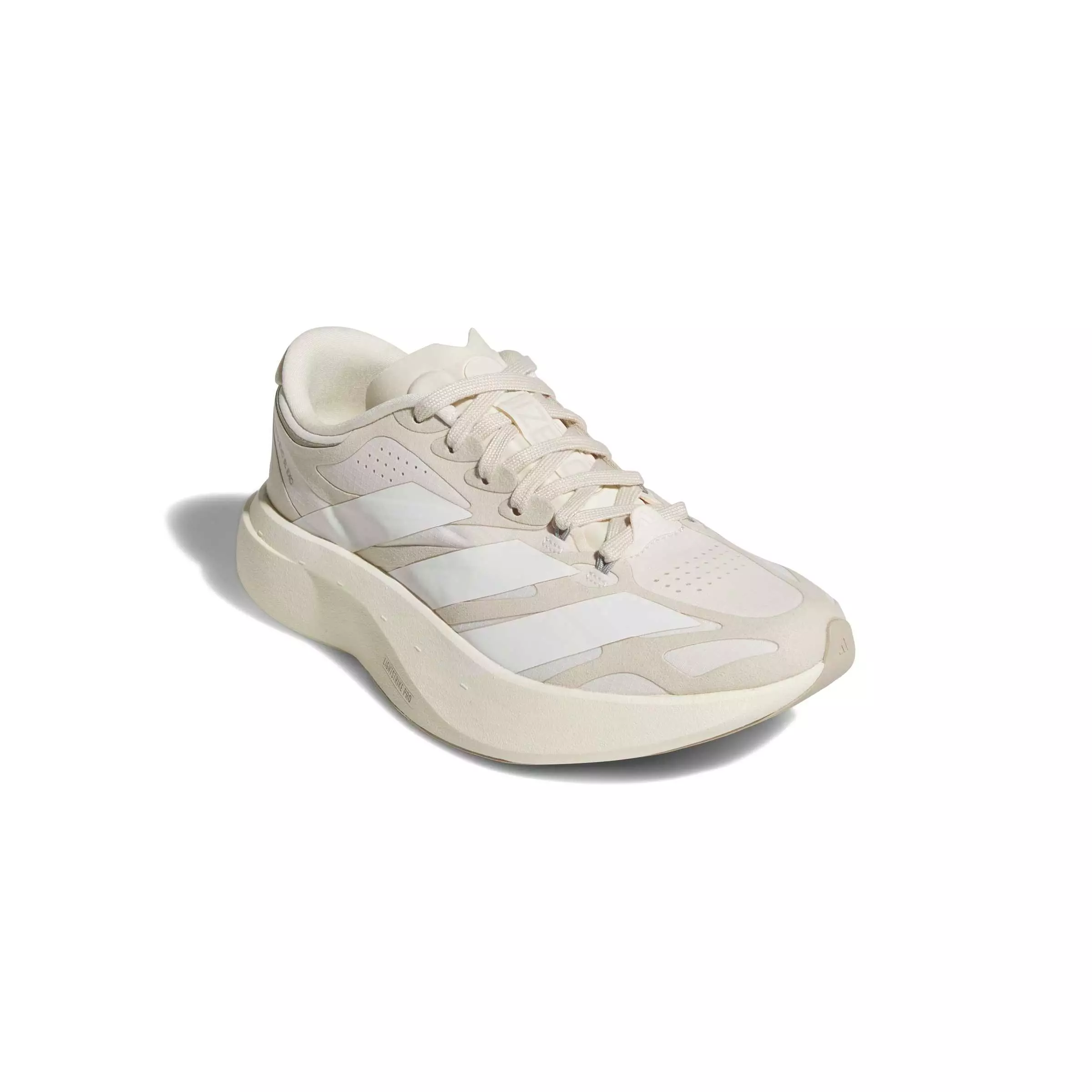 adidas Adizero EVO SL Exo Suede LightstrikePro "White/White/Crystal Linen" Women's Running Shoe - WHITE/WHITE/LINEN