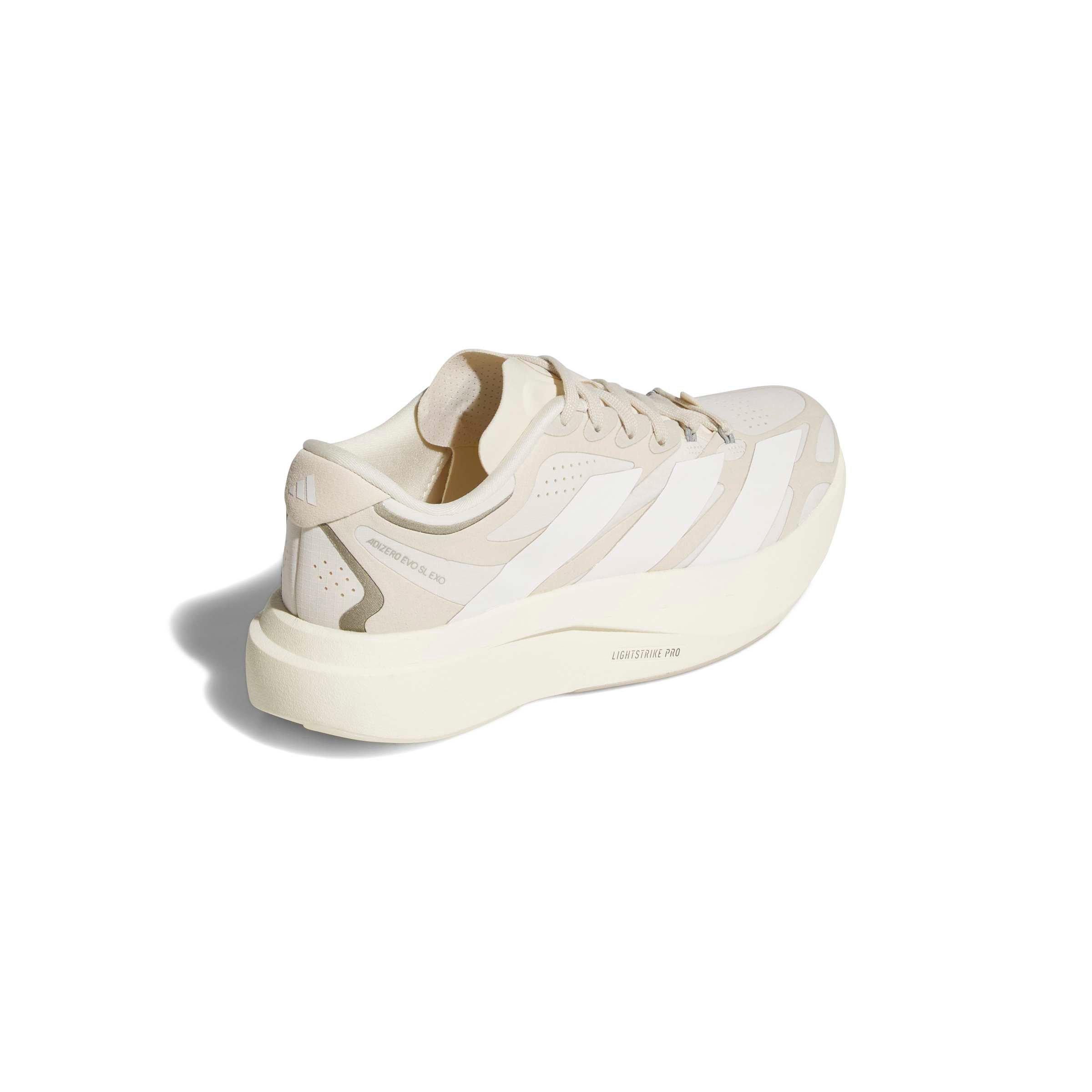 adidas Adizero EVO SL Exo Suede LightstrikePro "White/White/Crystal Linen" Women's Running Shoe - WHITE/WHITE/LINEN