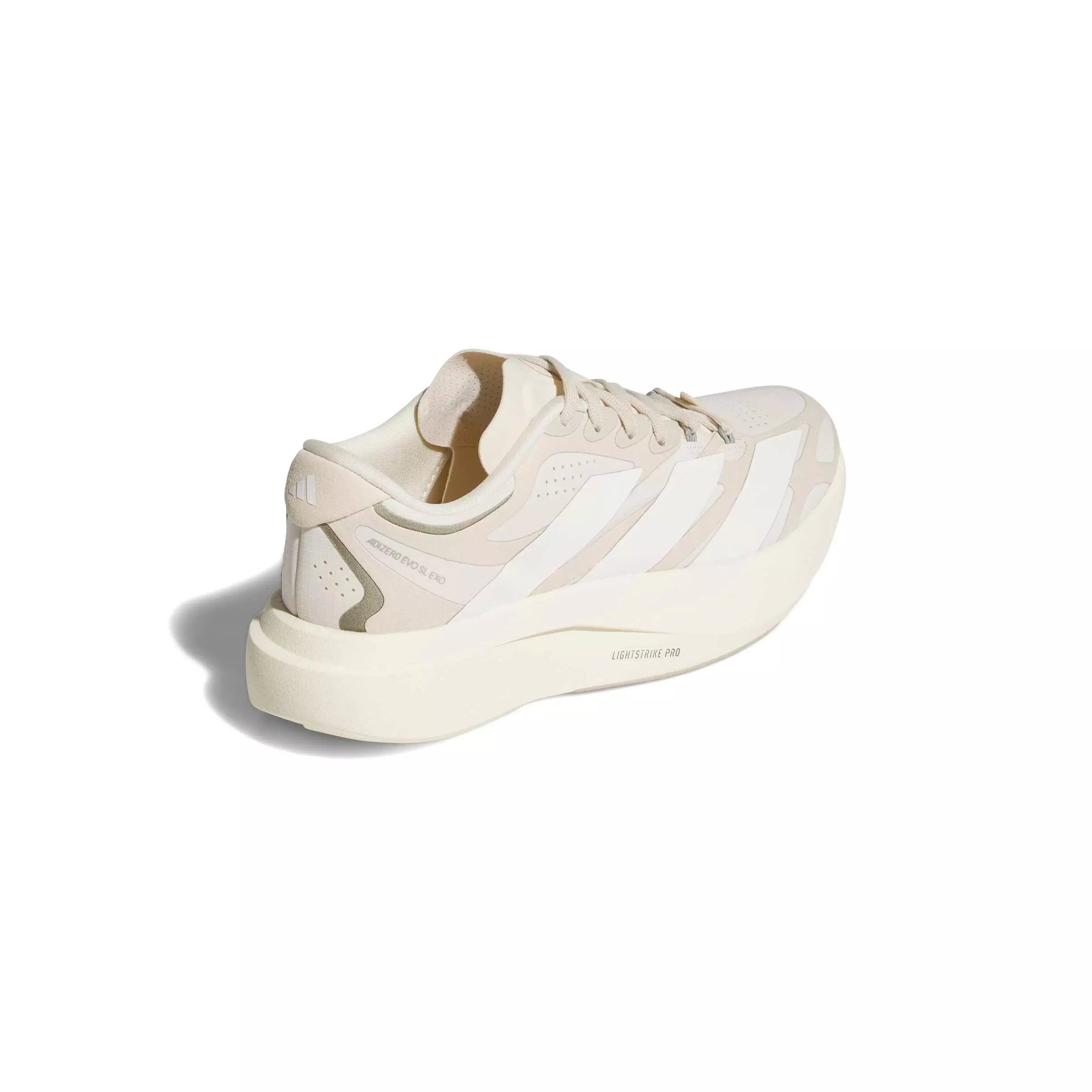 adidas Adizero EVO SL Exo Suede LightstrikePro "White/White/Crystal Linen" Women's Running Shoe - WHITE/WHITE/LINEN