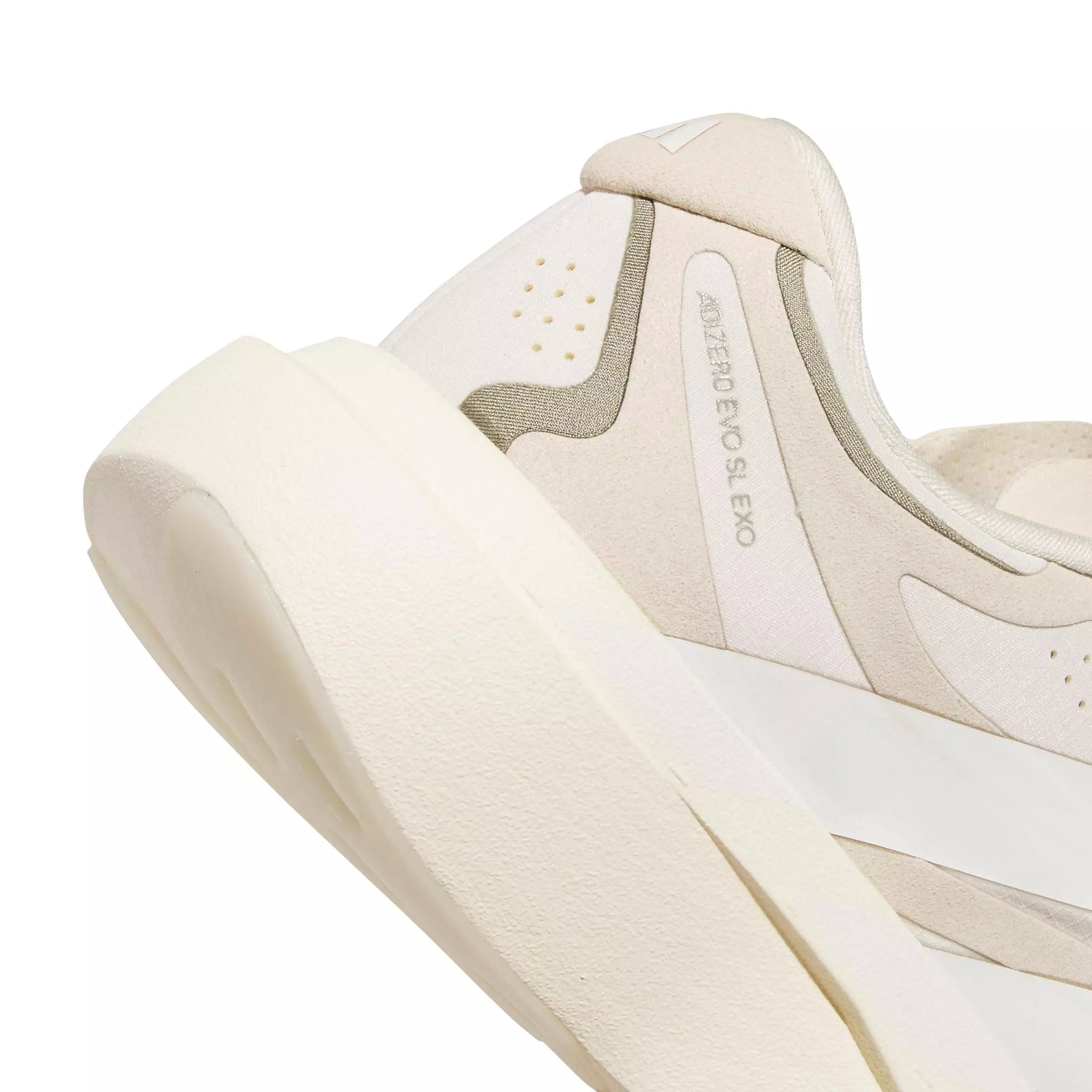 adidas Adizero EVO SL Exo Suede LightstrikePro "White/White/Crystal Linen" Women's Running Shoe - WHITE/WHITE/LINEN