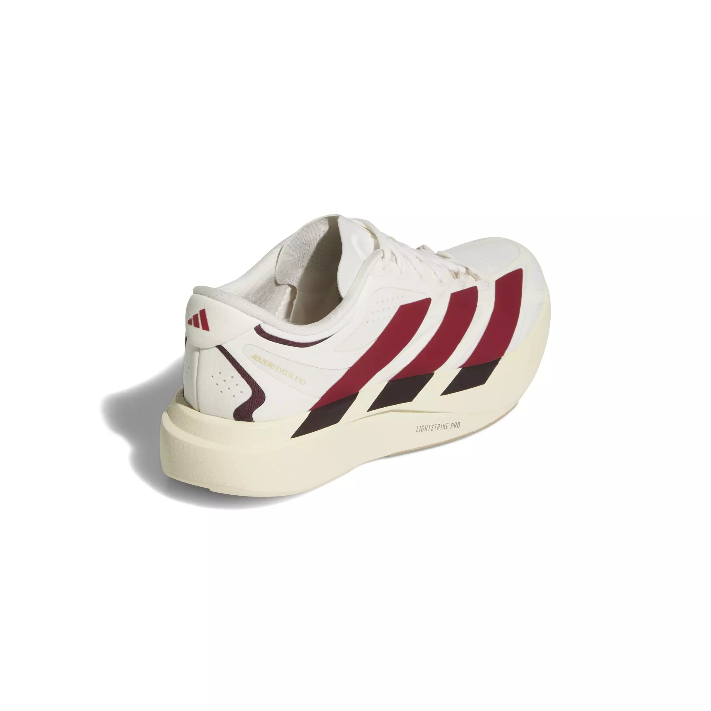 adidas Adizero EVO SL Exo Suede LightstrikePro "White/Victory Red/Cream White" Women's Running Shoe - WHITE/RED/CREAM