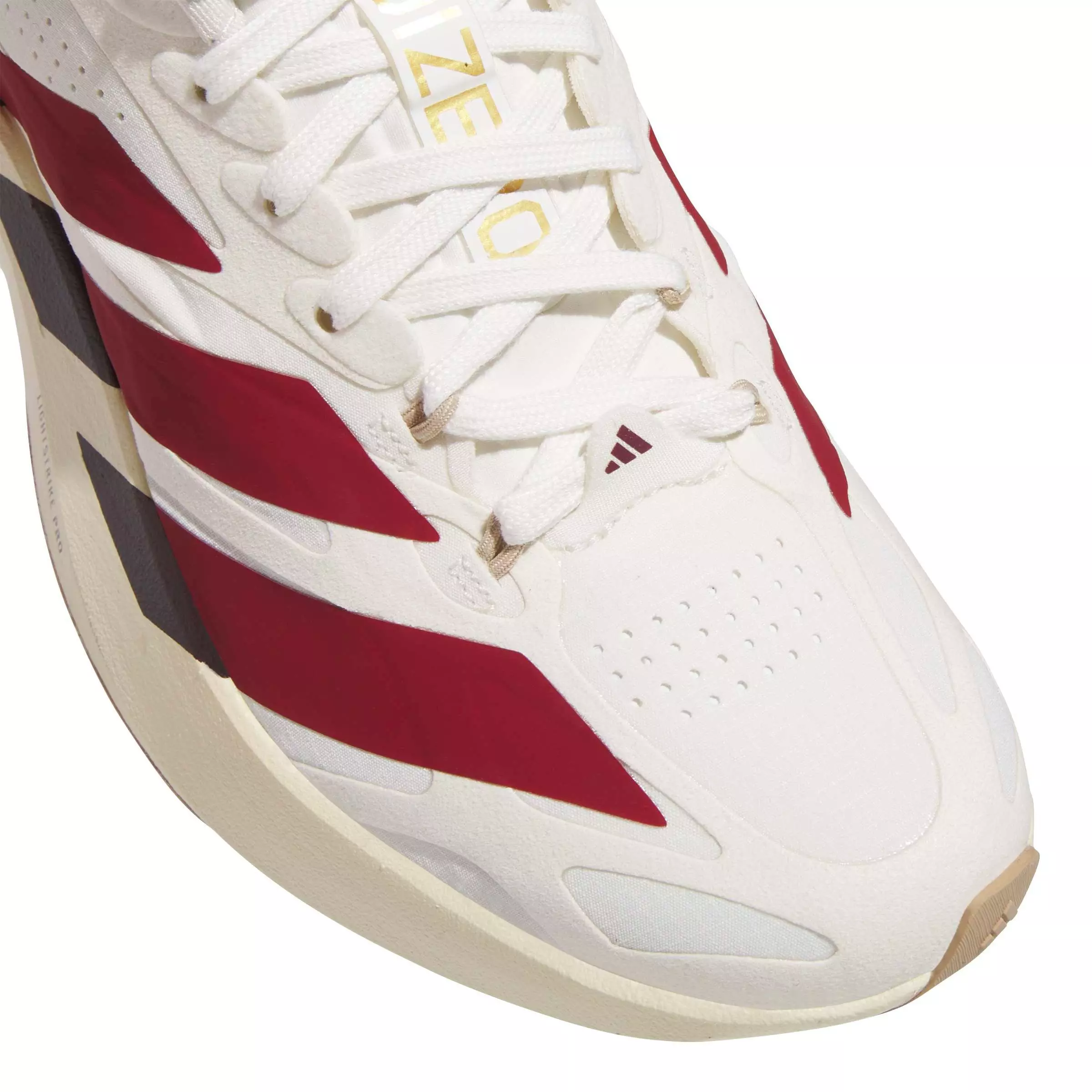 adidas Adizero EVO SL Exo Suede LightstrikePro "White/Victory Red/Cream White" Women's Running Shoe - WHITE/RED/CREAM