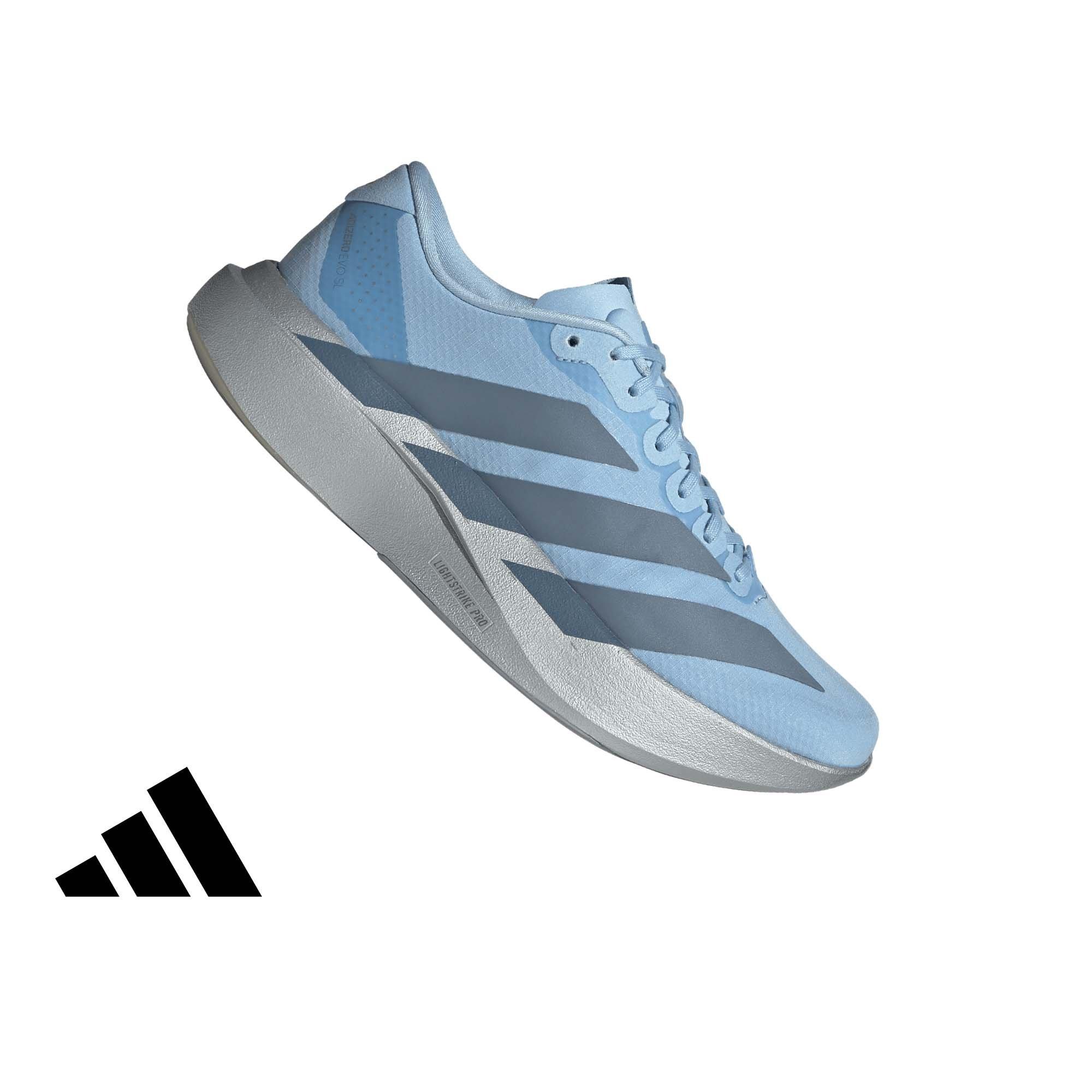 adidas Adizero EVO SL "Clear Sky/Grey Two/Silver Metallic" Women's Running Shoe - SKY/GREY/SILVER