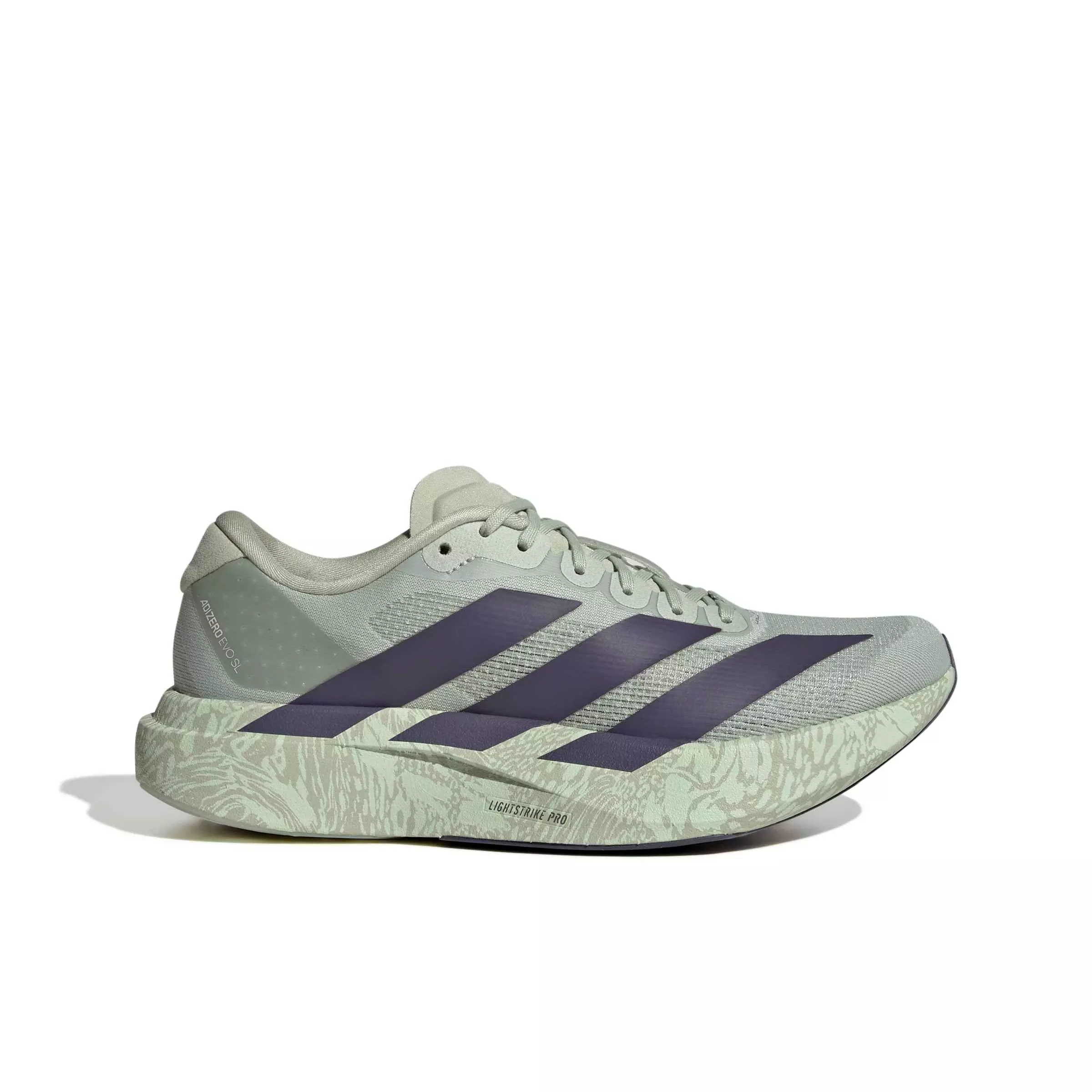 adidas Adizero EVO SL "Halo Green/Trace Purple/Sandy Pink" Women's Running Shoe - GREEN/PURPLE/PINK