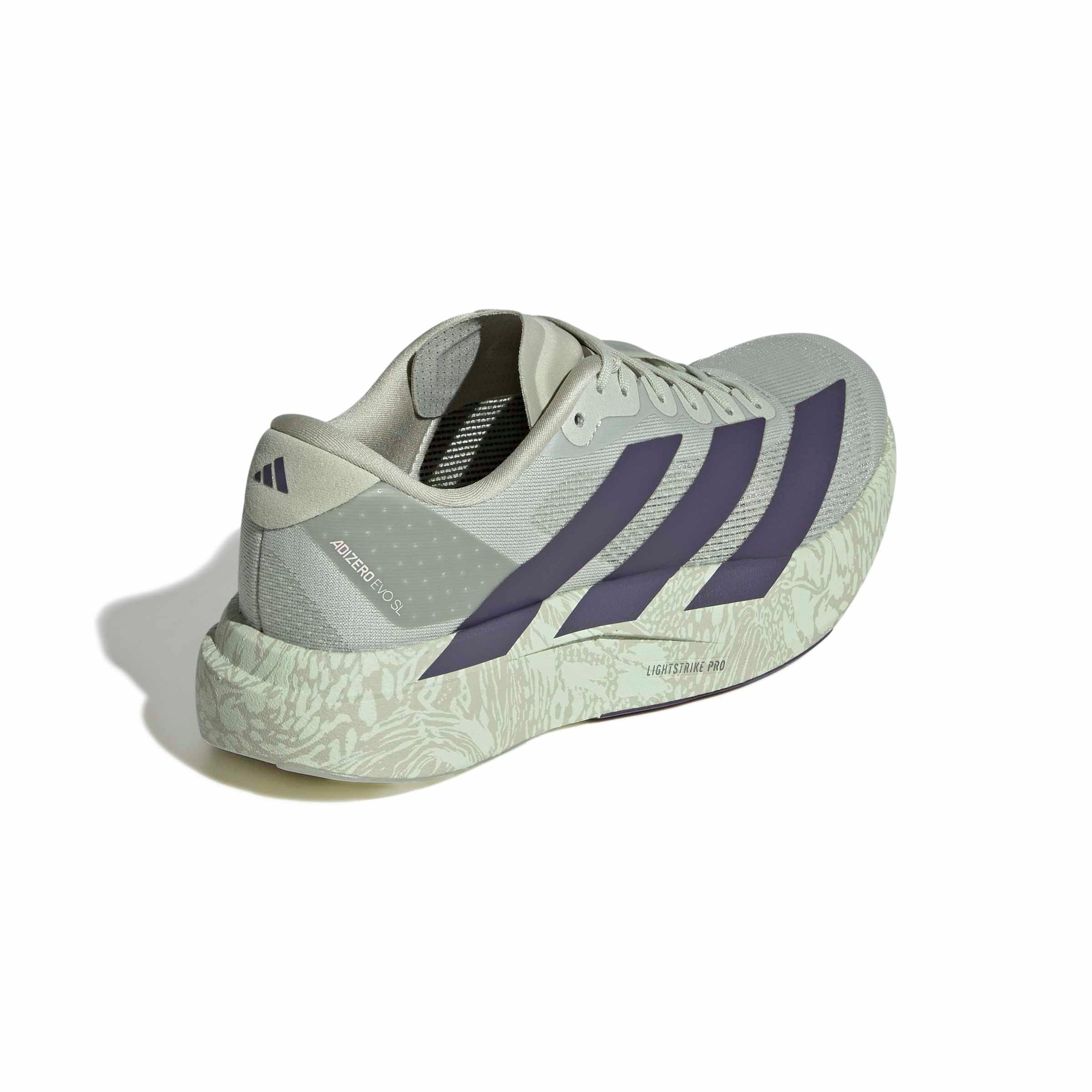 adidas Adizero EVO SL "Halo Green/Trace Purple/Sandy Pink" Women's Running Shoe - GREEN/PURPLE/PINK