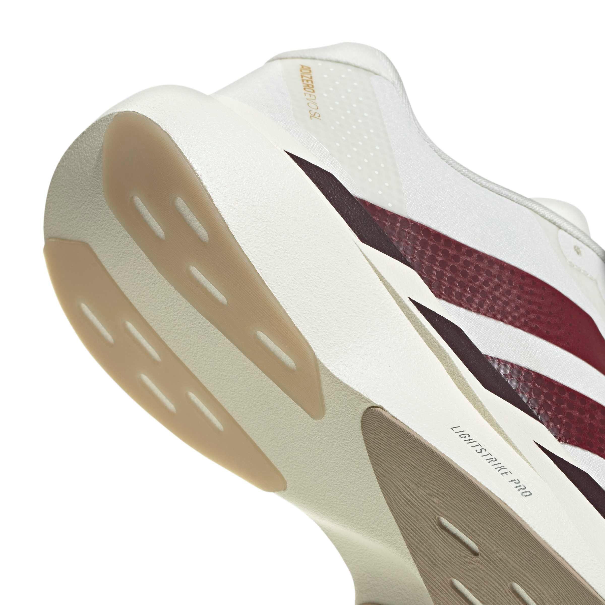 adidas Adizero EVO SL "Off White/Shadow Red/Collegiate Green" Women's Running Shoe - OFF WHITE/RED/GREEN