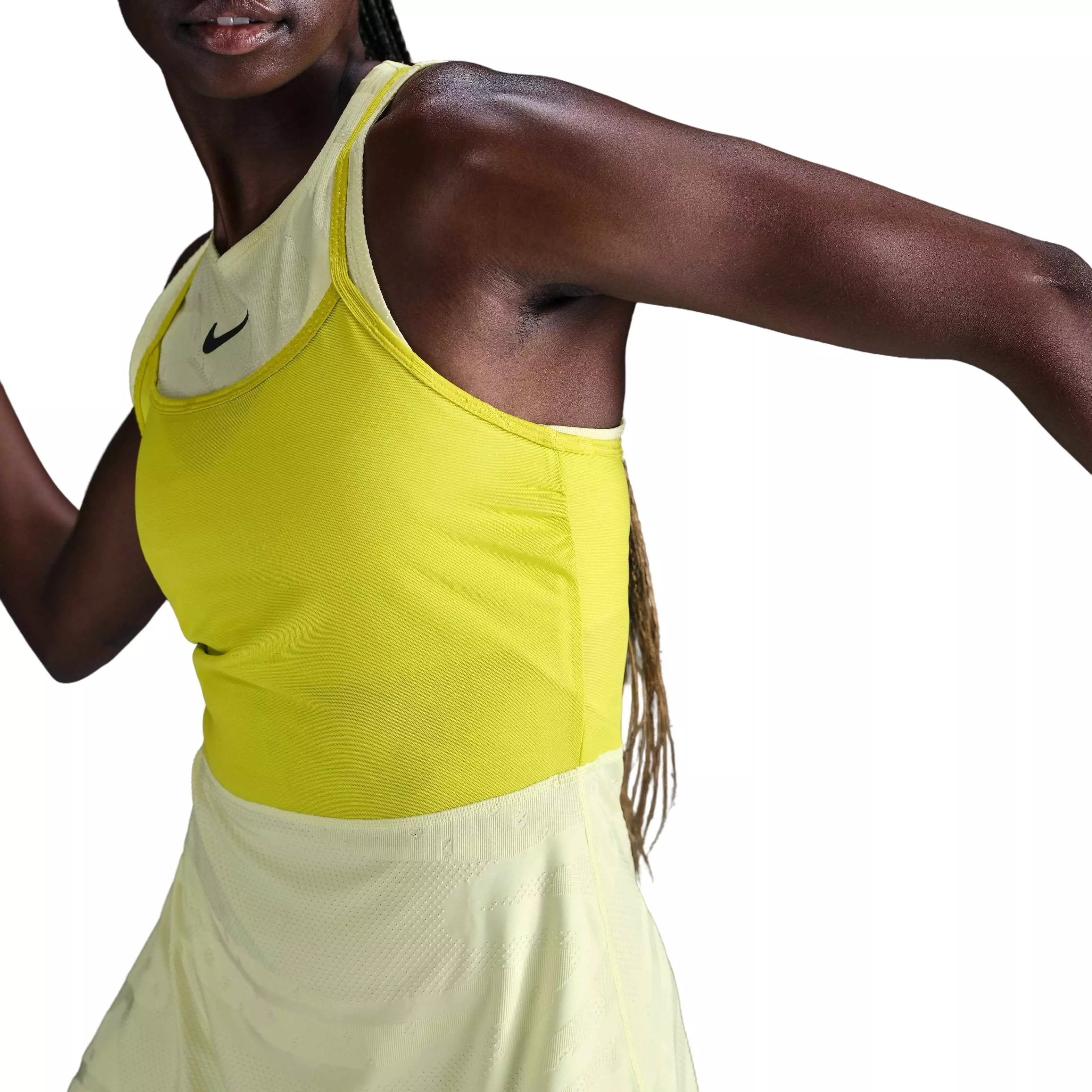 Nike Women's Court Slam Dri-FIT Tennis Dress -Volt Green - VOLT GREEN