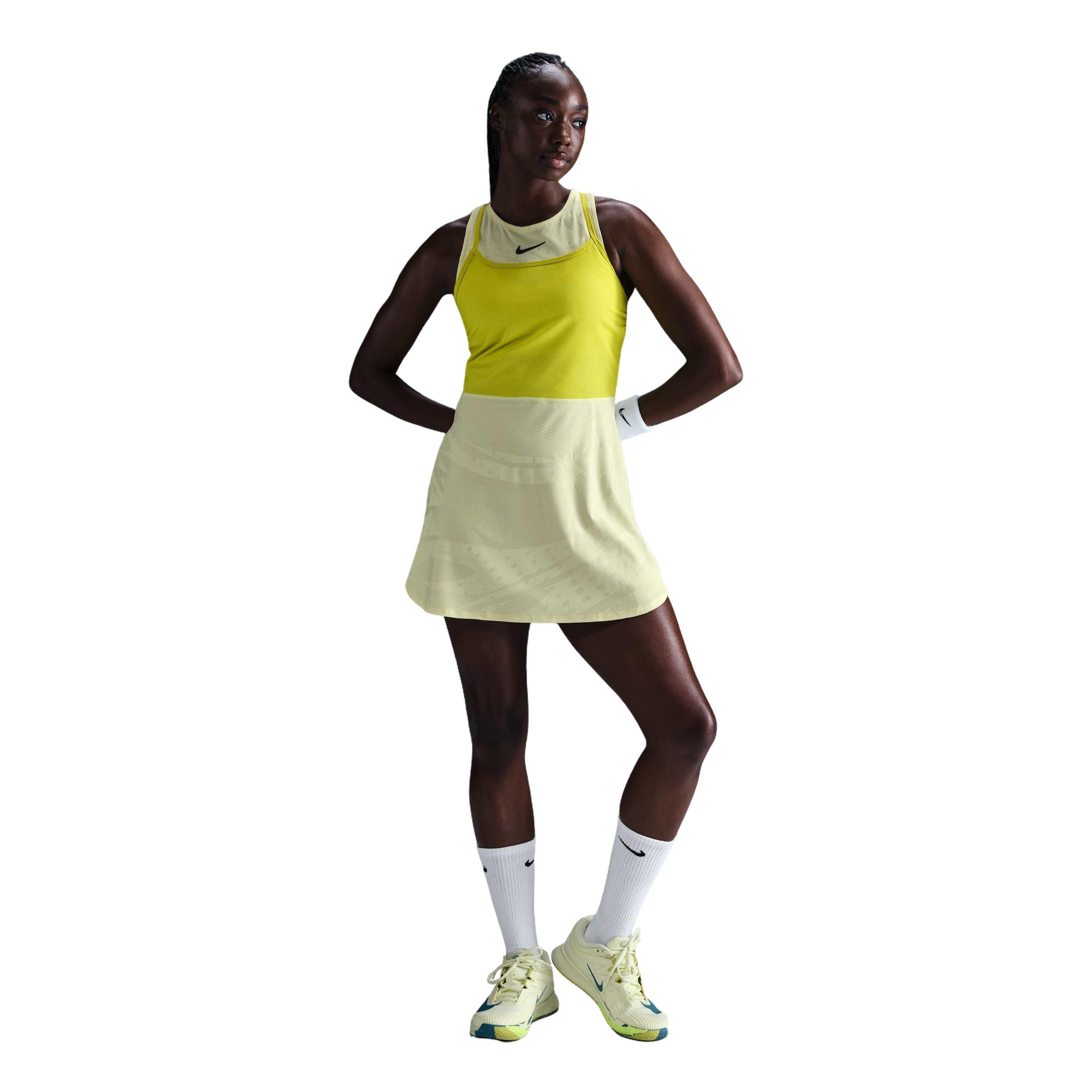 NikeCourt Slam Dri-FIT Women's Volt Green Tennis Dress