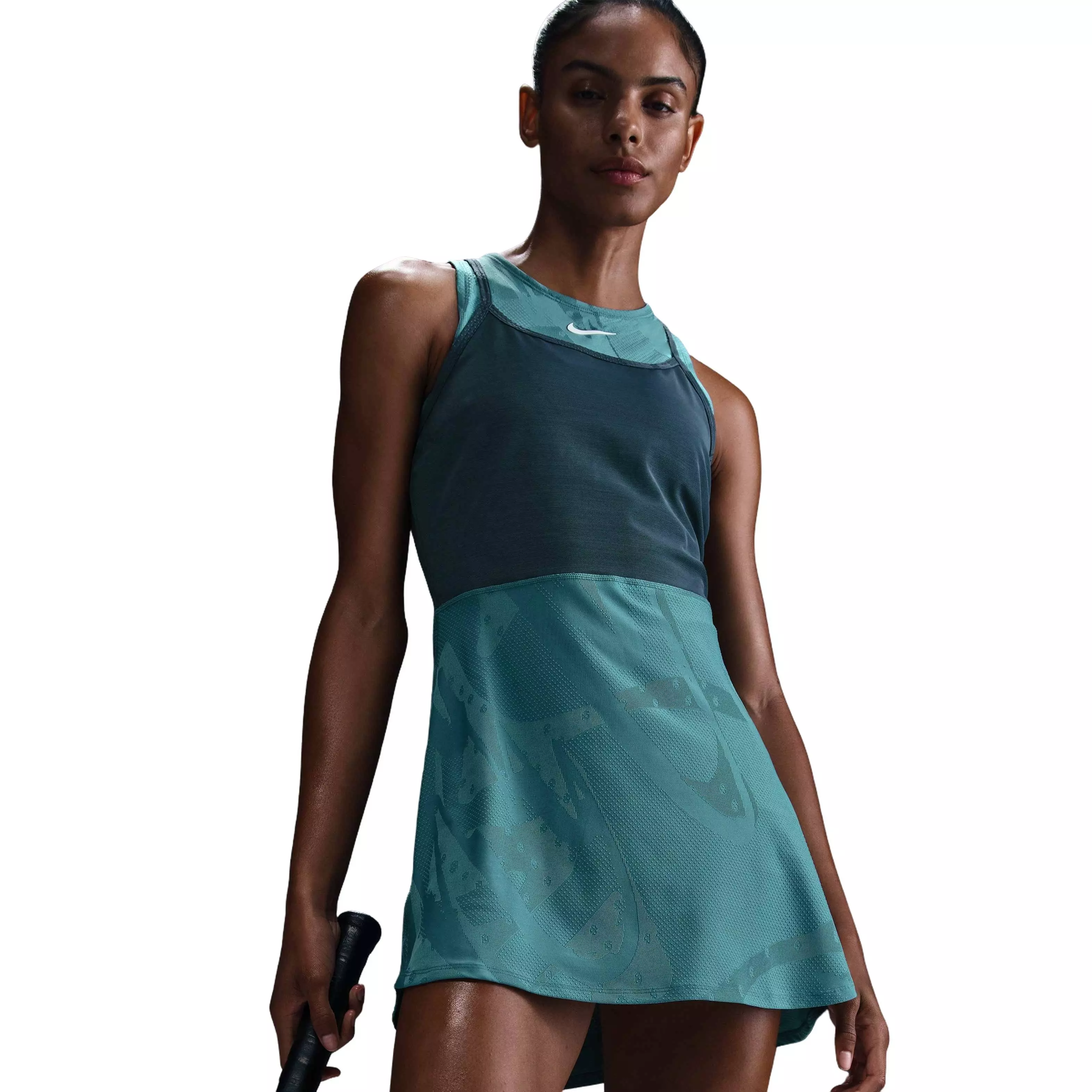 Nike Women's Court Slam Dri-FIT Tennis Dress -Teal/Spruce - TEAL/SPRUCE