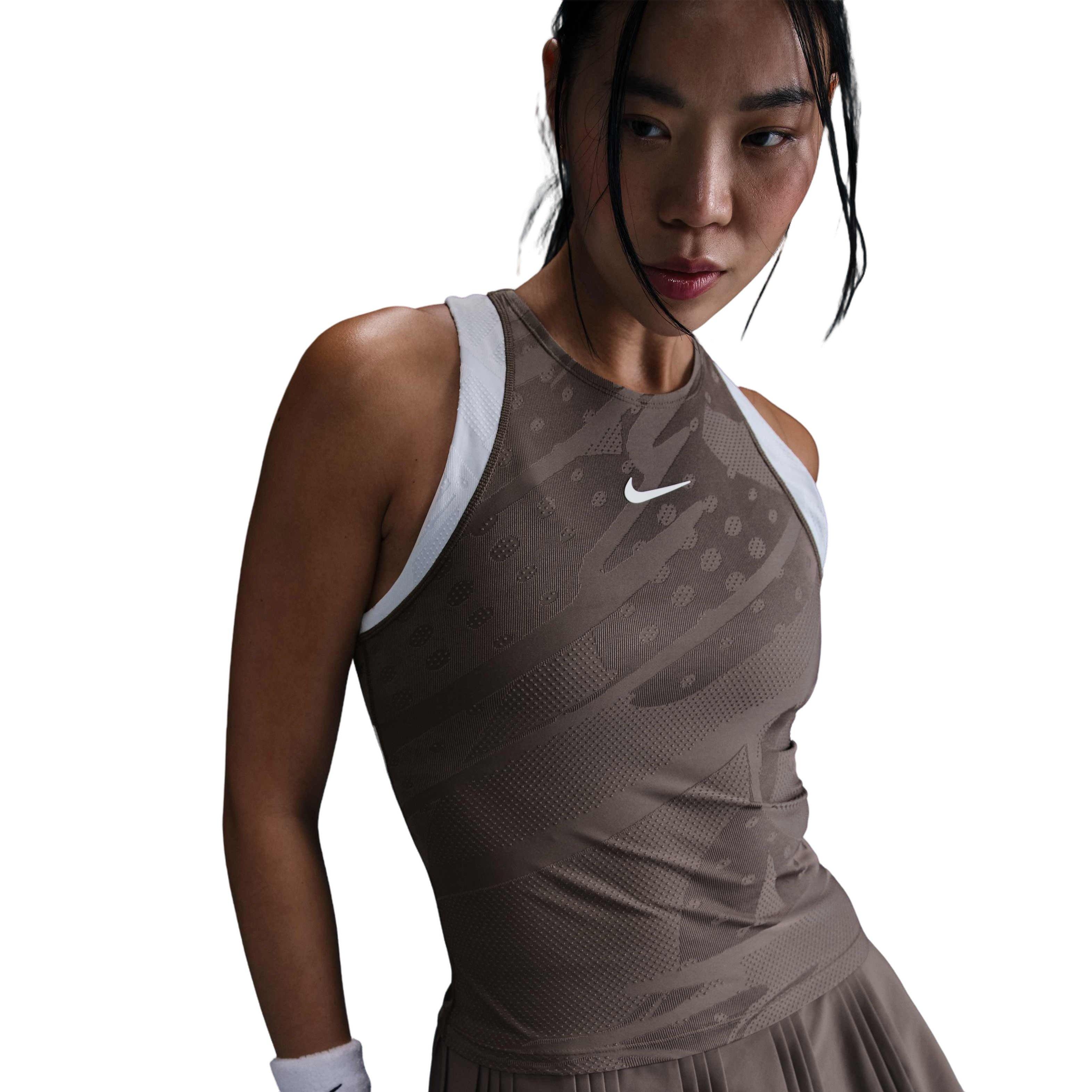 Nike Women's Court Slam Dri-FIT Tennis Tank Top -Grey - GREY Thumbnail View 1