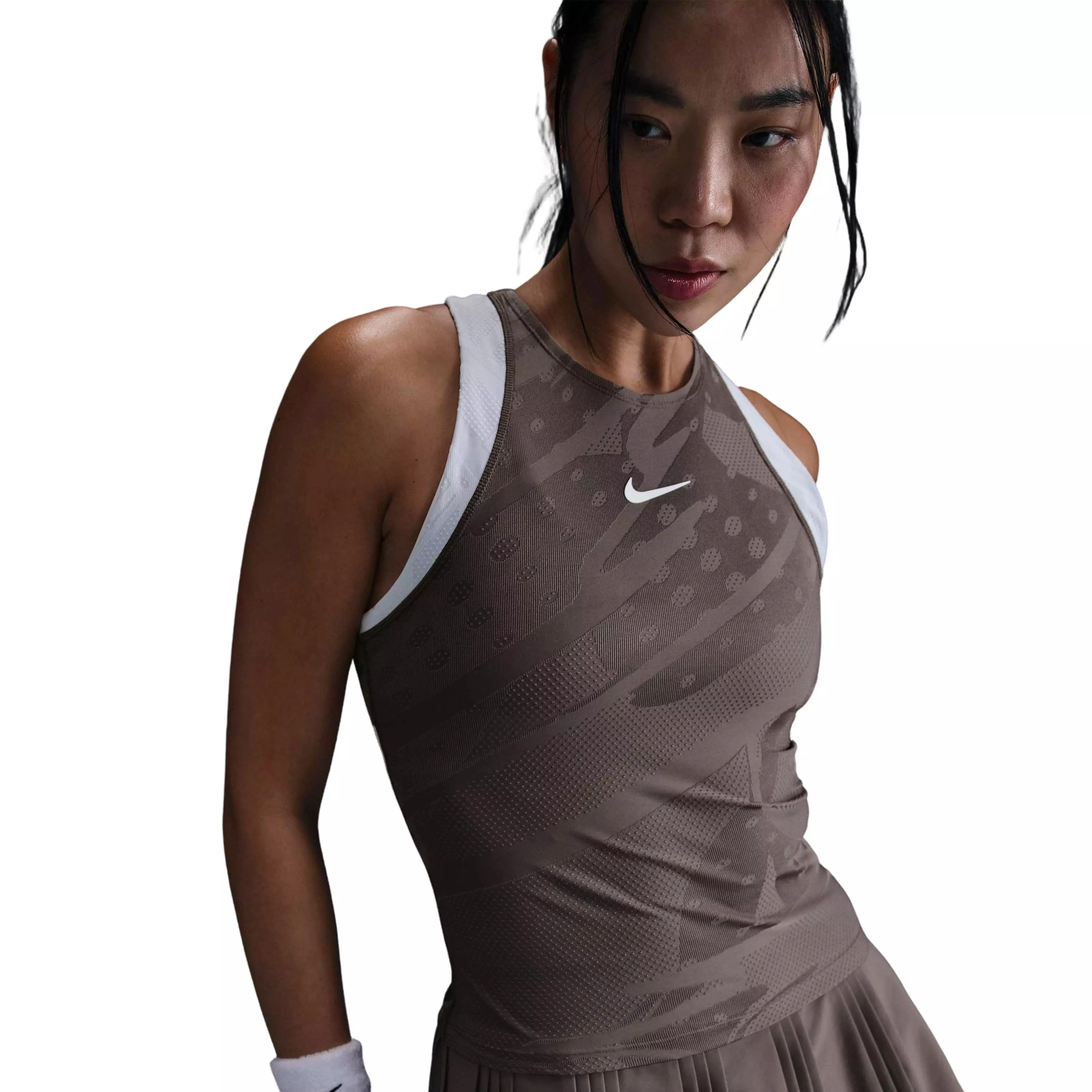 Nike Women's Court Slam Dri-FIT Tennis Tank Top -Grey - GREY