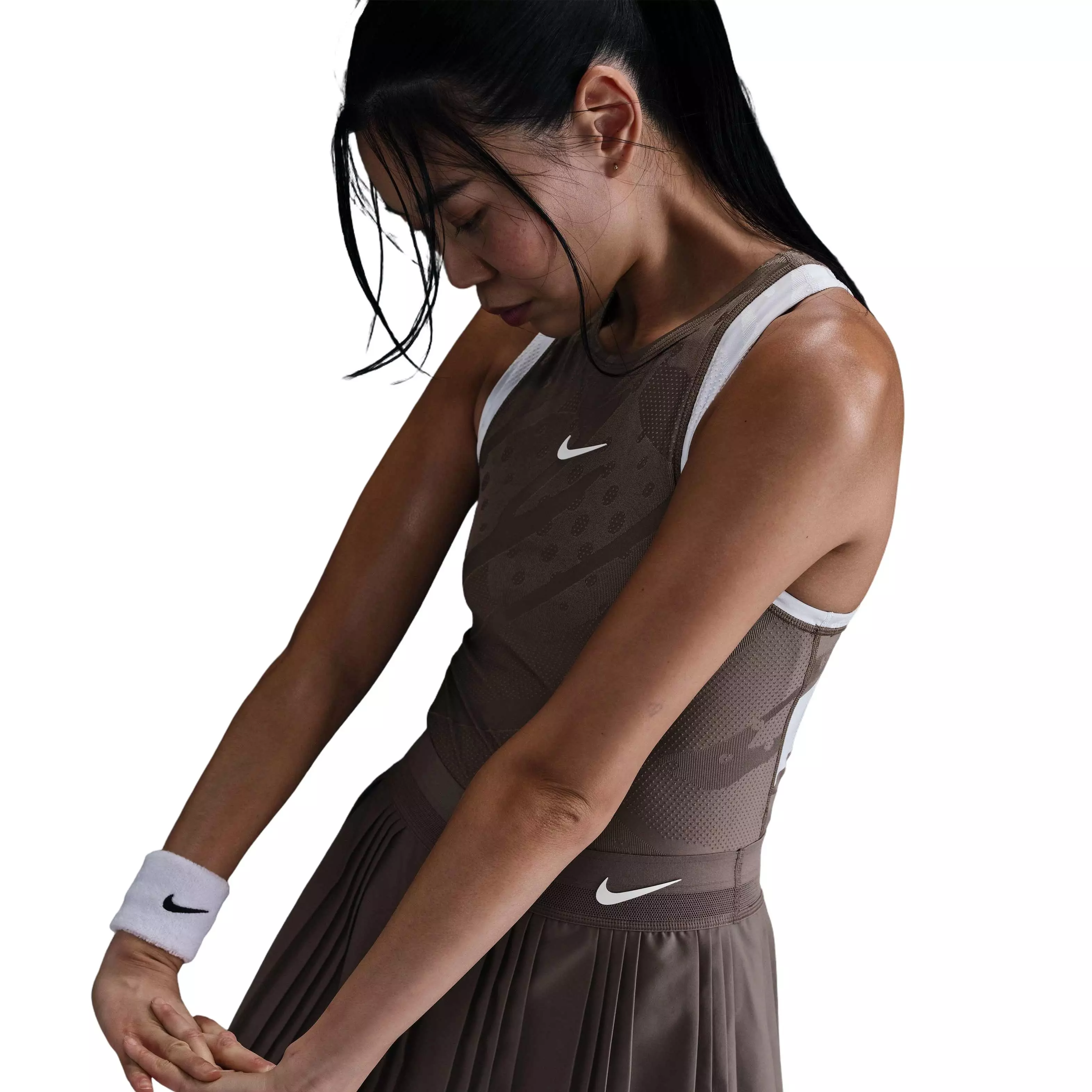 Nike Women's Court Slam Dri-FIT Tennis Tank Top -Grey - GREY