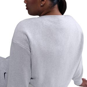 Nike Women's Sportswear Club Fleece Loose-Crew-Neck Sweatshirt -Heather Grey